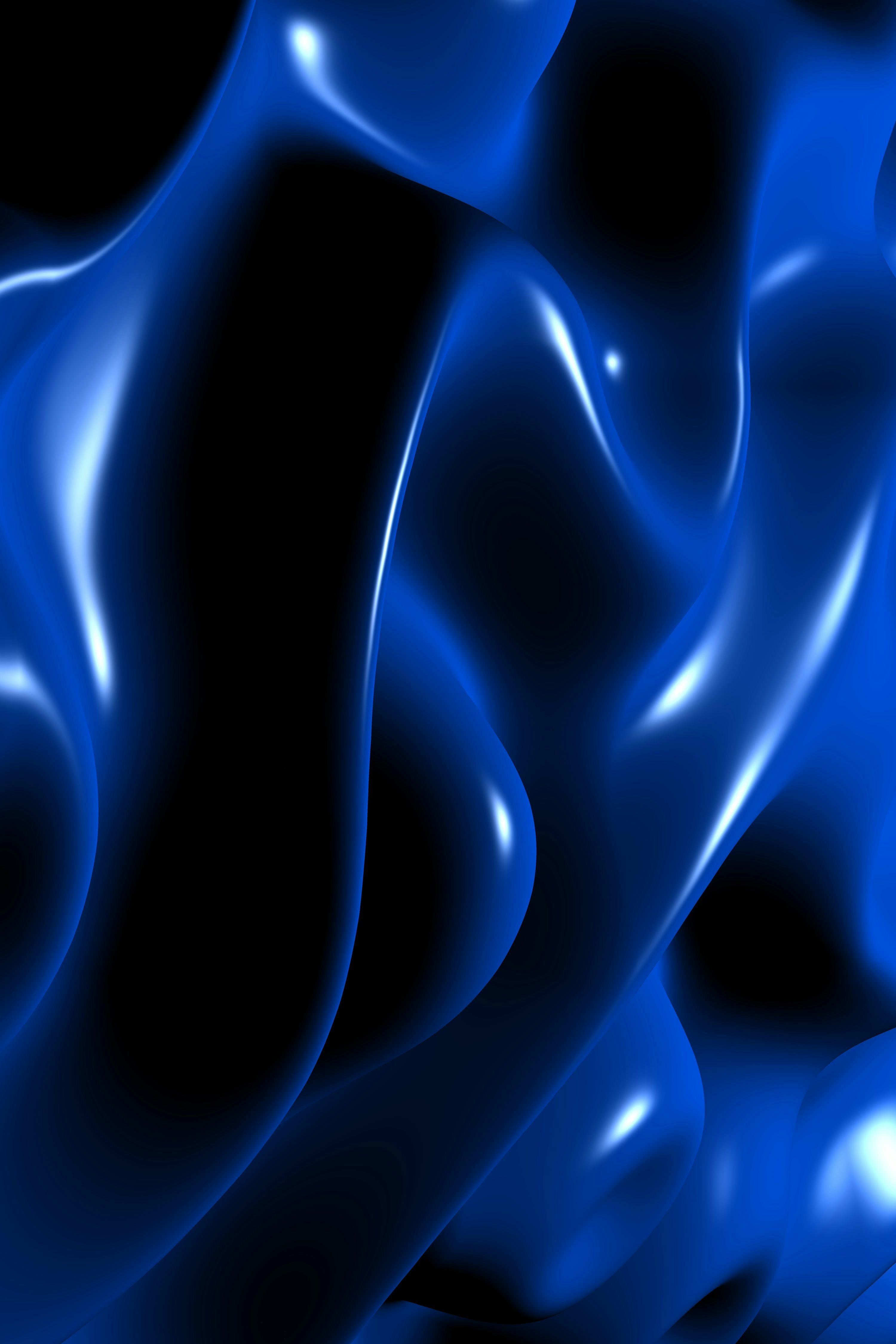 3000x4500 Abstract blue fluid with glossy highlights photo