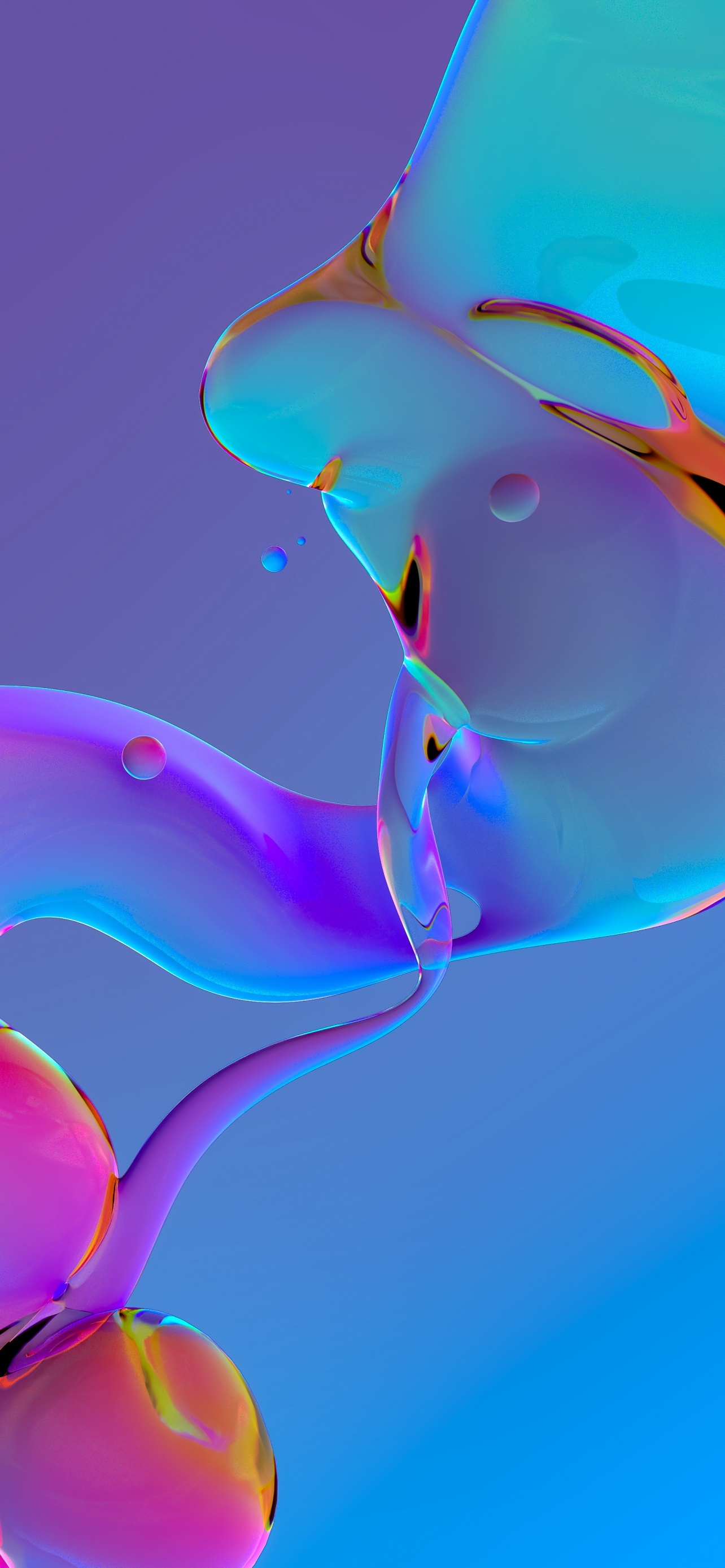 1284x2778 Fluidic Glossy Gradient Background Blue Background
