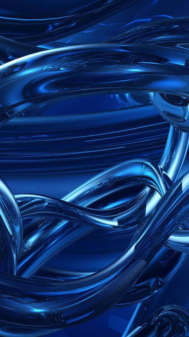 750x1334 Download a blue abstract background with a lot of curves Wallpaper