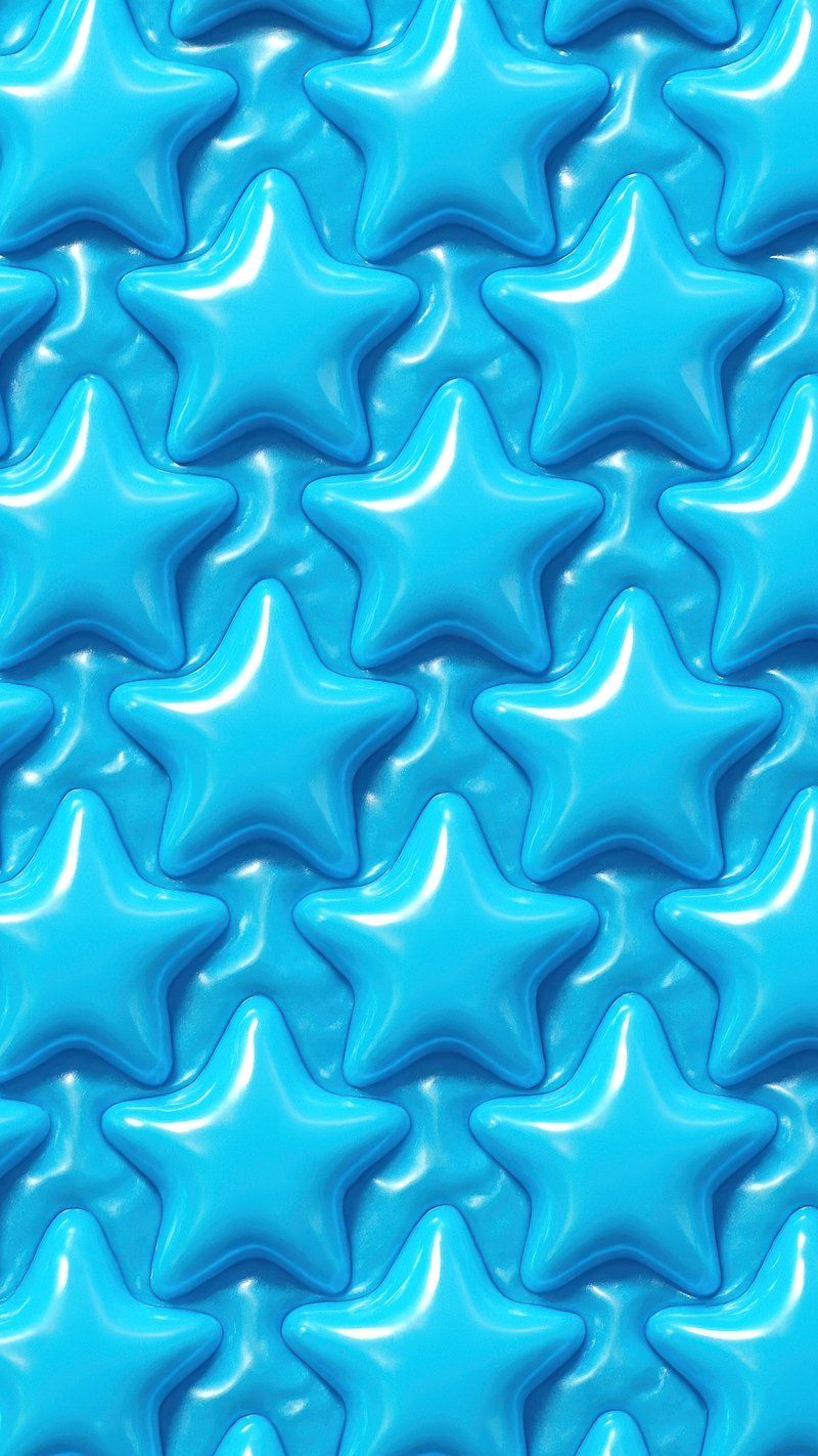 800x1422 Glossy blue heart pattern mobile