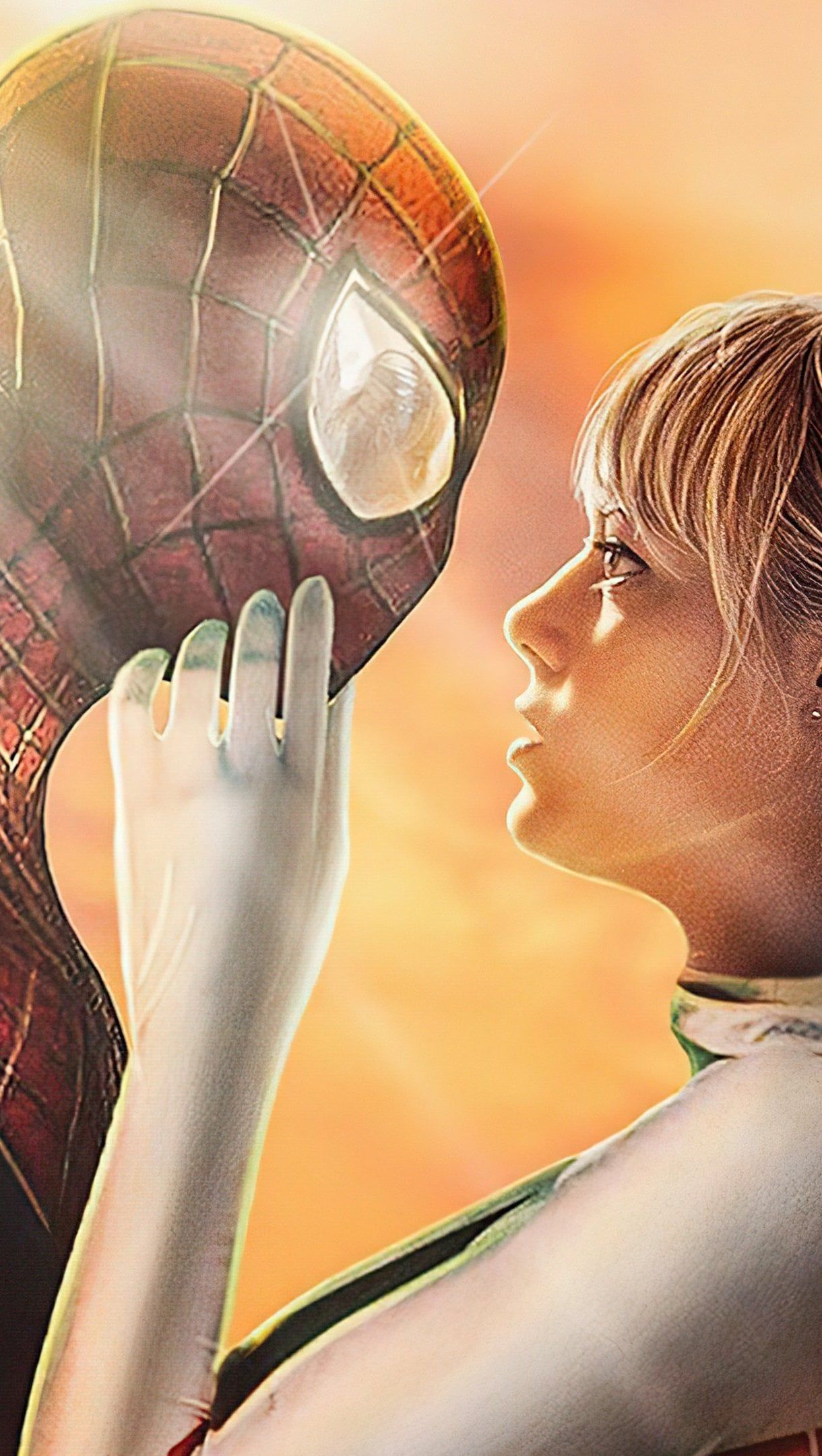1220x2160 Spider Man and Gwen Stacy Wallpaper 4K for iPhone and Mobile Phone