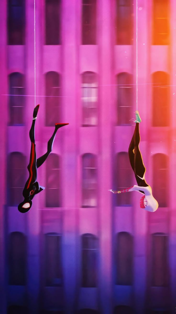 736x1308 Spiderman And Gwen Stacy Together 4k