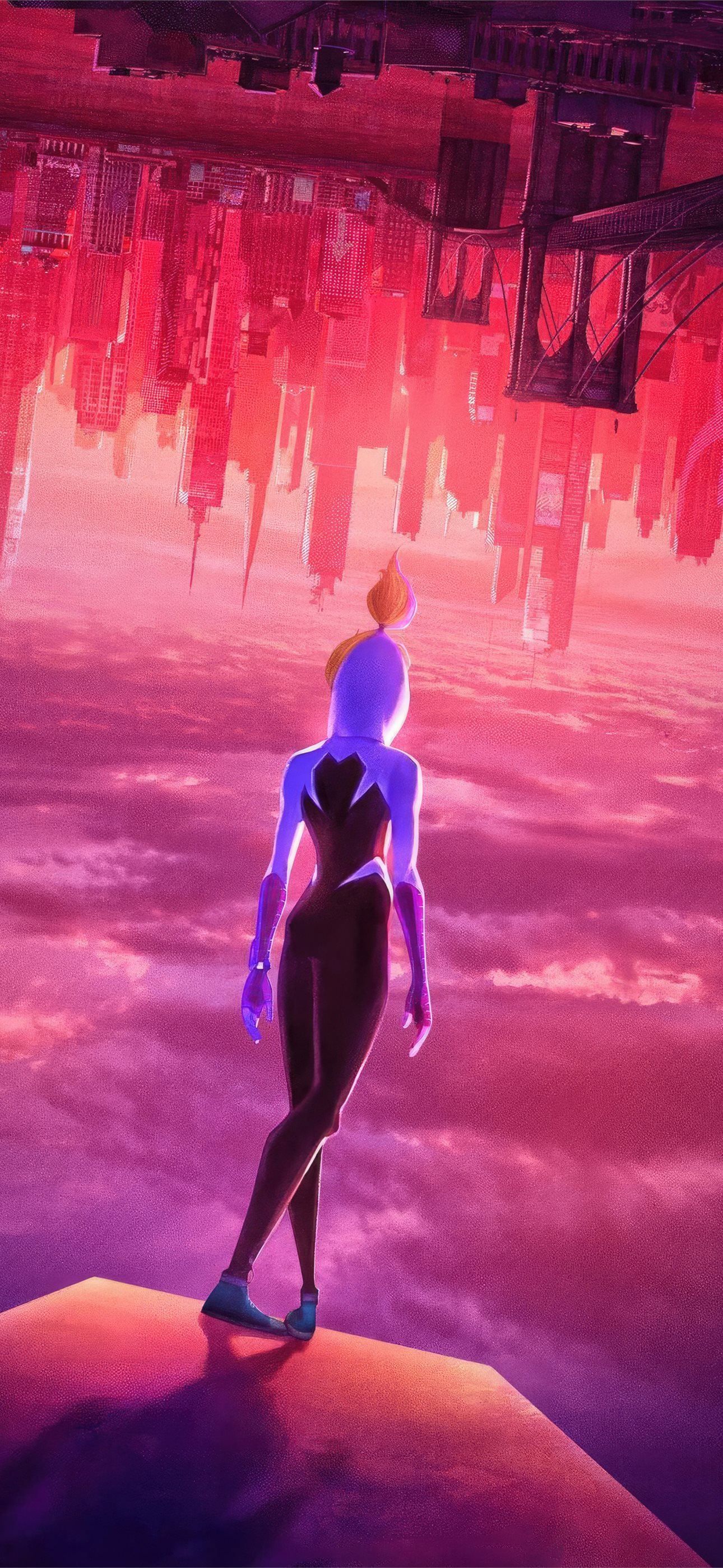 1290x2796 gwen stacy spiderman across the spiderverse iPhone Wallpaper Free Download