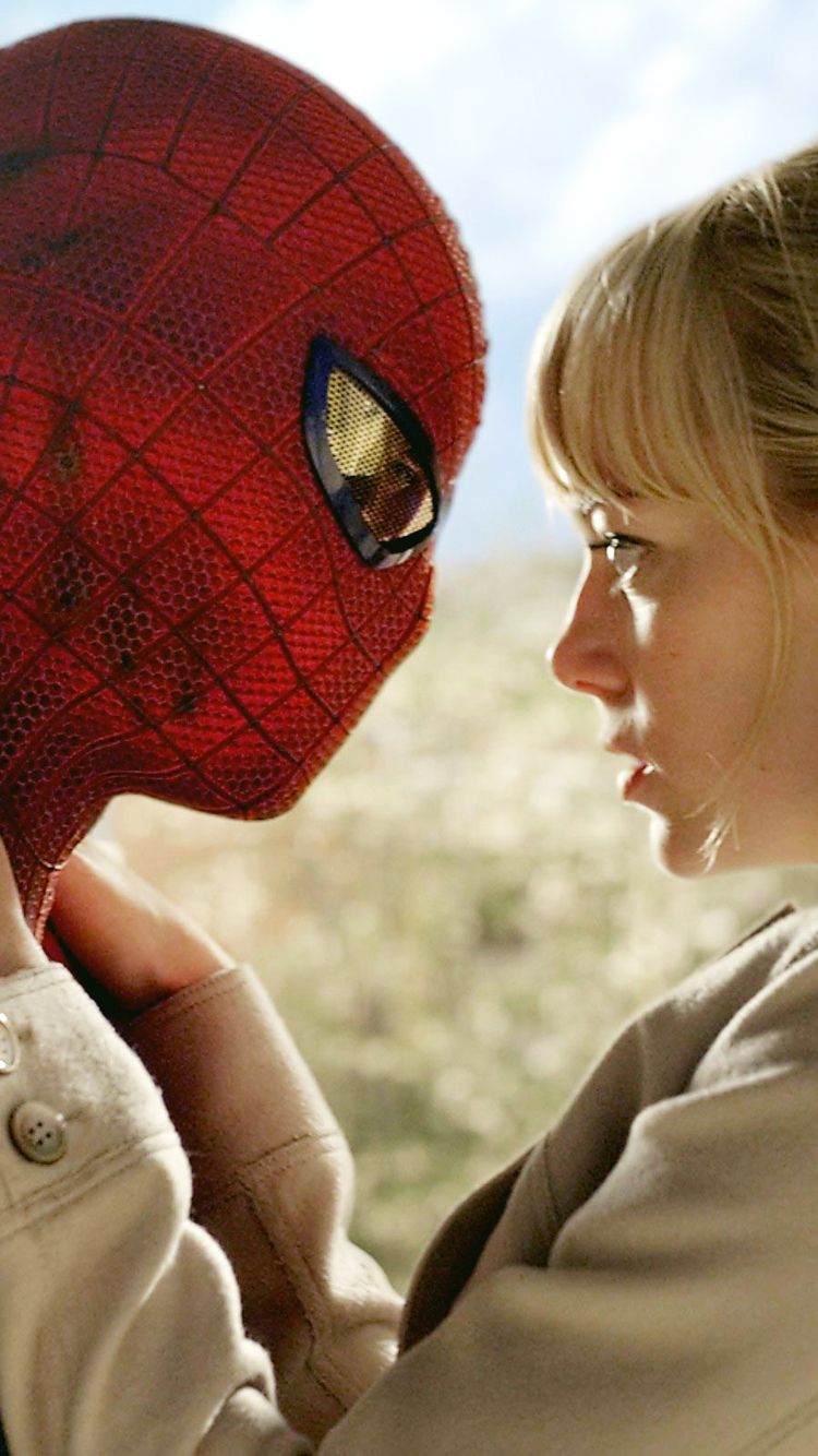 750x1334 Download Spiderman and Gwen Stacy, Spider, Man, Gwen, Stacy Wallpaper in 750x1334 Resolution