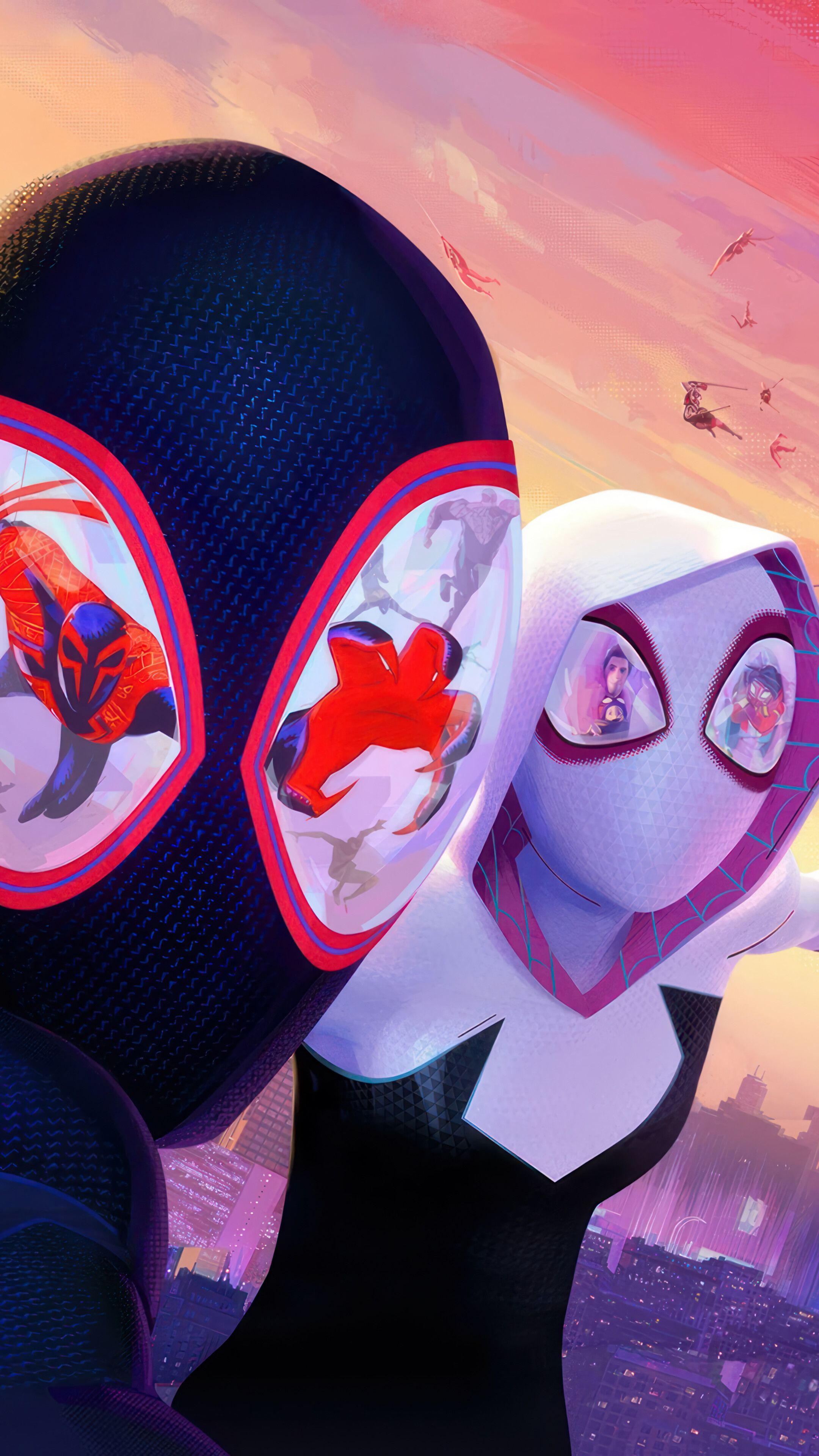 2160x3840 Miles Morales Spider Gwen Spider Man: Across The Spider Verse 4K Wallpaper IPhone HD Phone K
