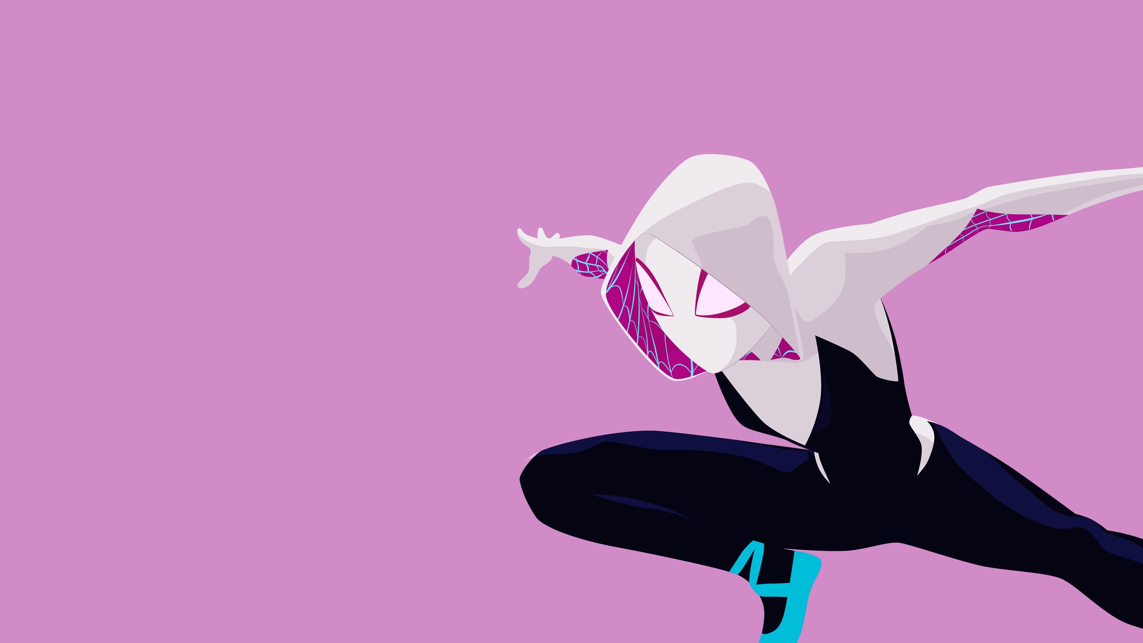 3840x2160 Desktop wallpaper: Spider Man: Into The Spider Verse, Spider Gwen, Movie, Spider Man 4K free download for PC. 453886