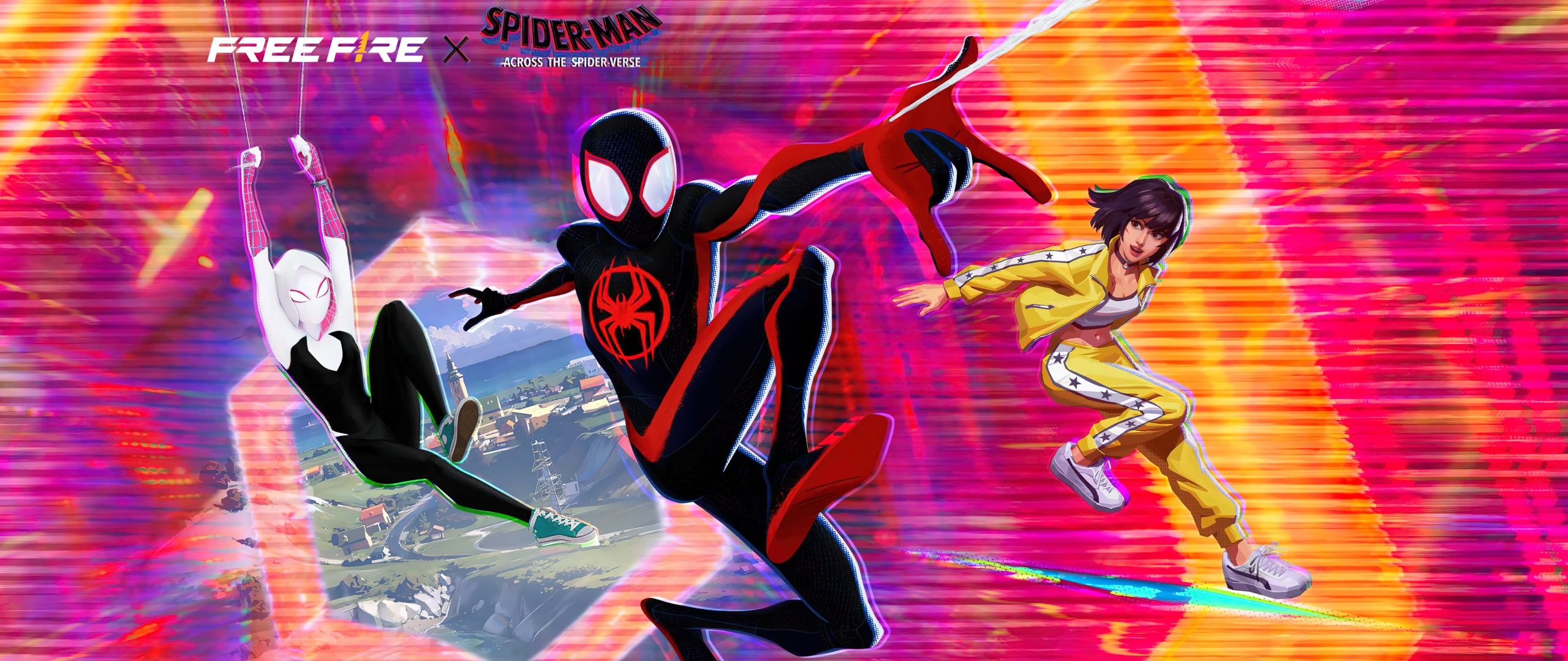2560x1080 Spider Man: Across The Spider Verse Wallpaper 4K, Free Fire, Spider Gwen