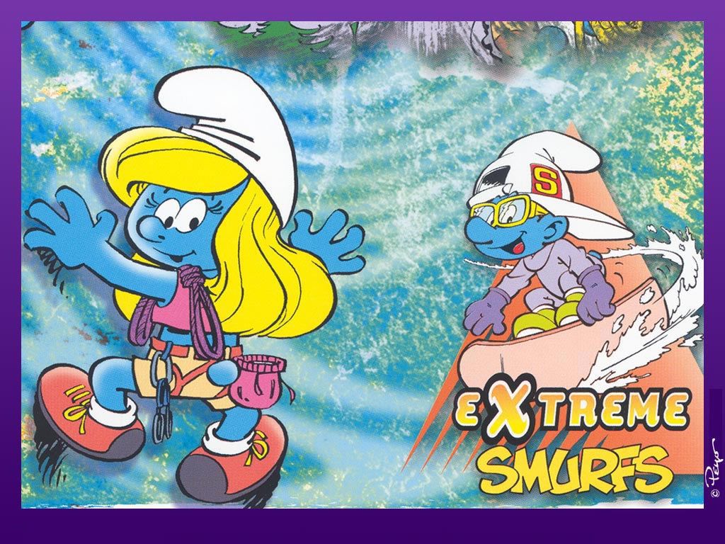1024x768 Smurf Desktop Wallpaper Extreme Smurfs Wallpaper The Smurfs Band Wallpaper Smurf Rides Dolphin Wallpaper