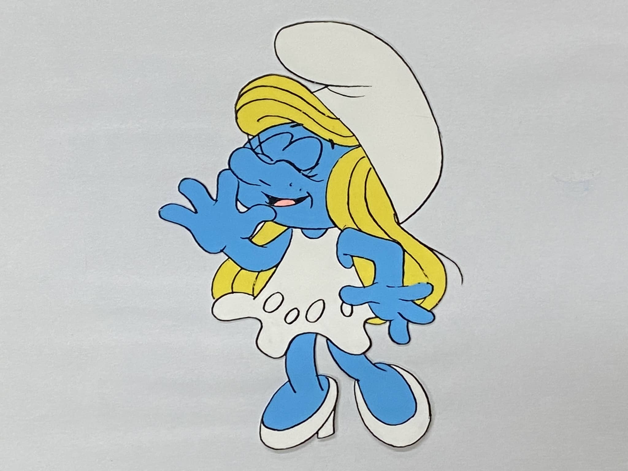 2048x1536 The Smurfs animation cel of Smurfette