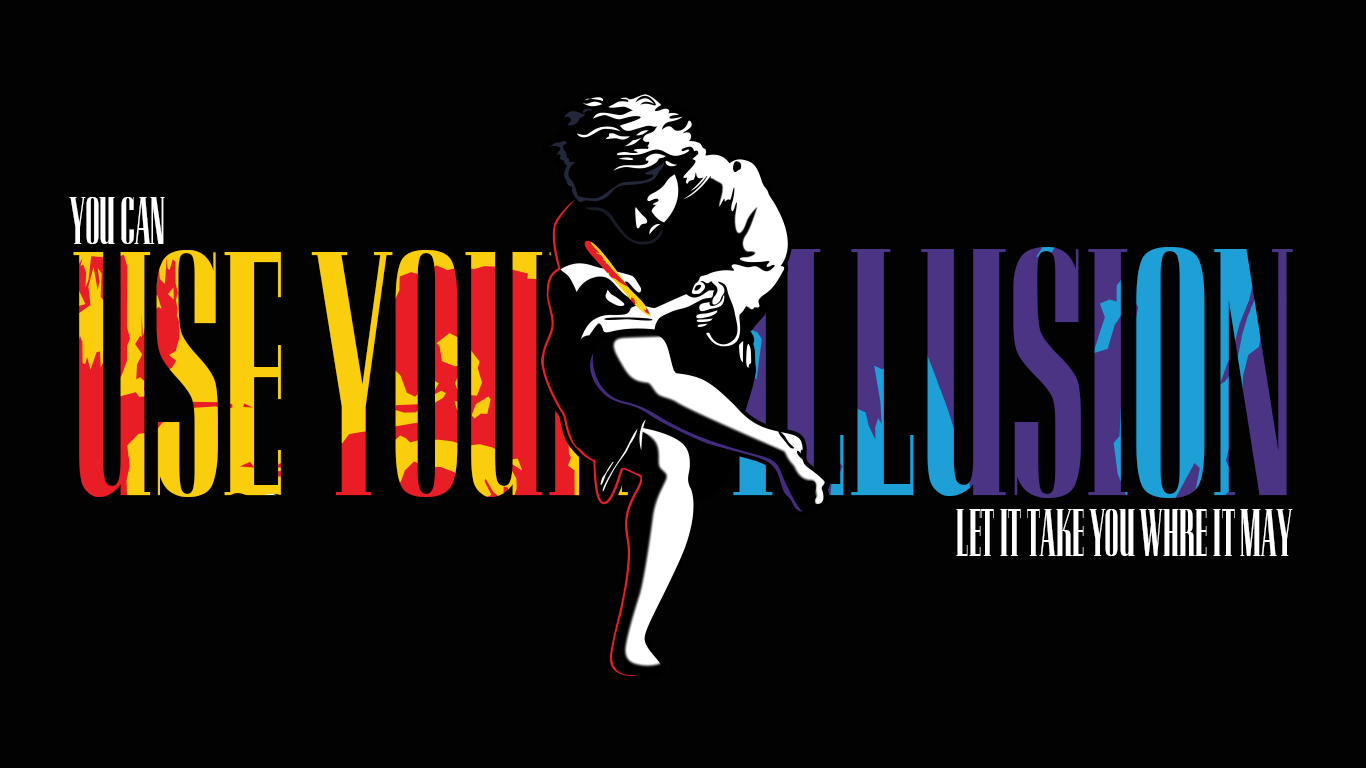 1366x768 I made the Use Your Illusion artwork from scratch and created a collection of phone and desktop wallpaper for you guys. Check the wallpaper in the comments
