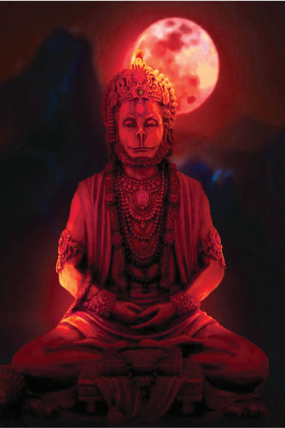 998x1500 Wall gallery 45.72 cm Shree Hanuman meditation poster for office, home, temple glowing sticker18x12Inc Self Adhesive Sticker Price in India Wall gallery 45.72 cm Shree Hanuman meditation poster for office