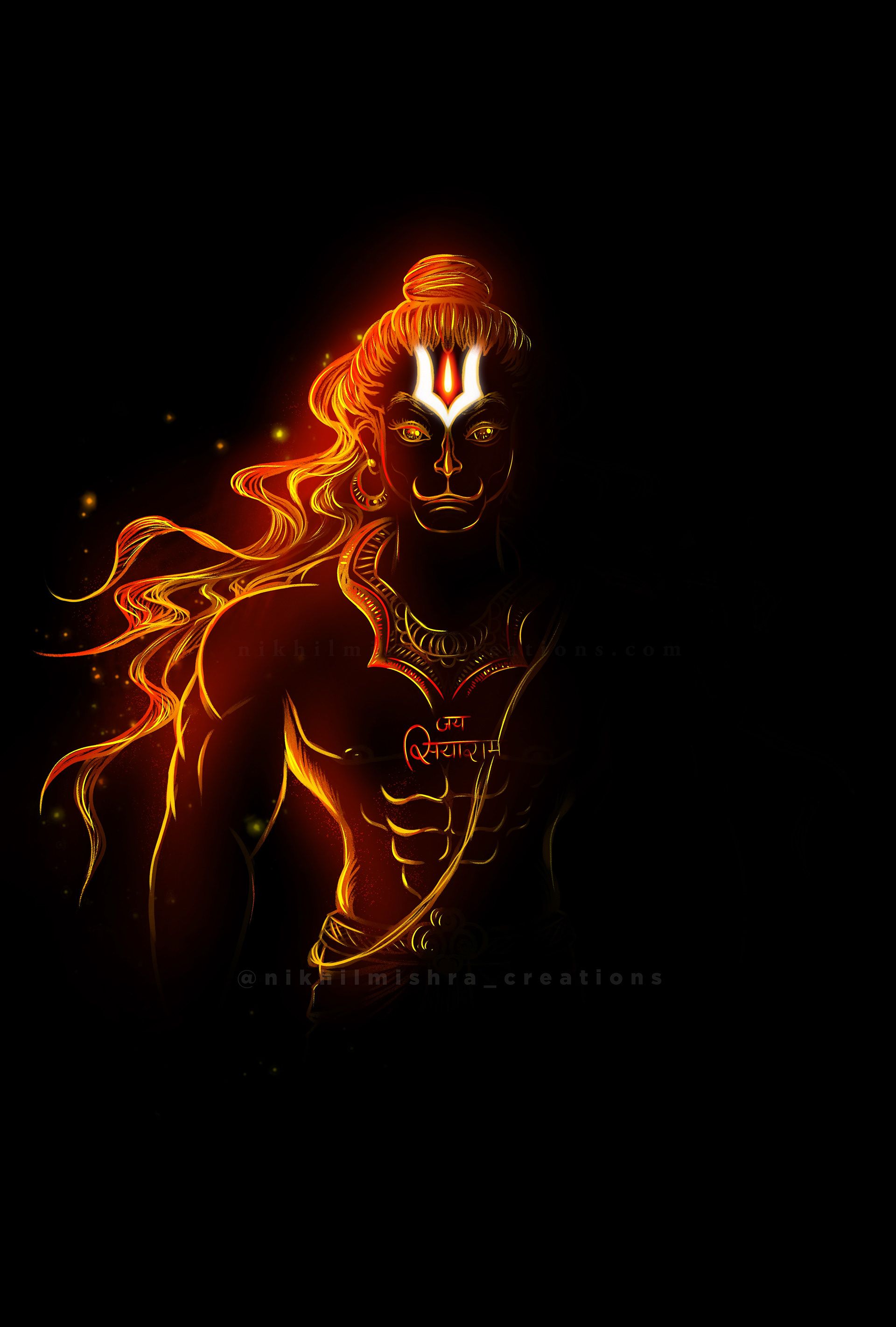 1920x2843 Hanuman ji digital artwork (2). Image - Behance