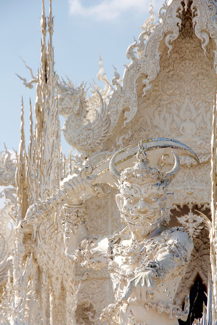 910x1365 Wat rong khun white temple 1080P, 2K, 4K, 5K HD wallpaper free download