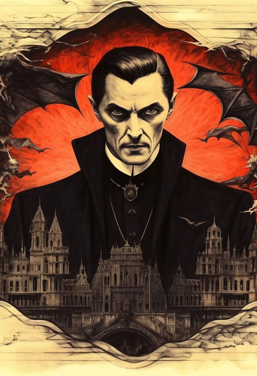 888x1300 Poster Count Dracula Vintage Poster, Halloween