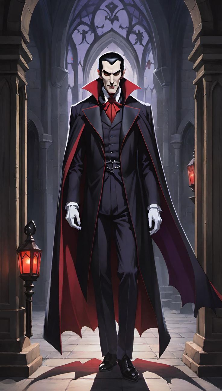 736x1295 Count Dracula Anime Digital Art Design Wallpaper