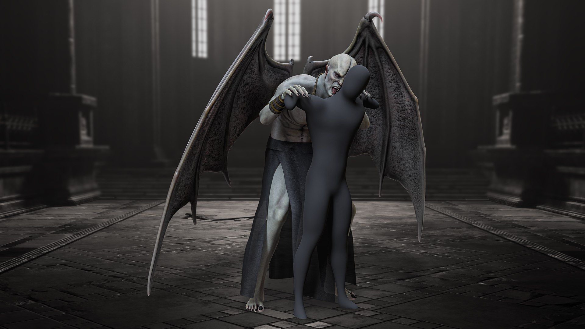 1920x1080 3D Count Dracula Vampire Poly Realistic Monsters Fantasy Horror Boss