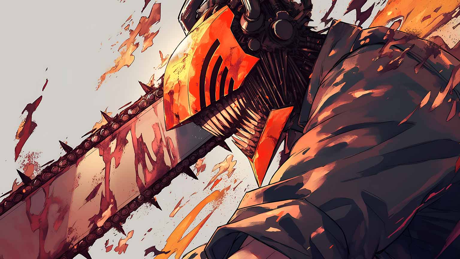 1536x864 Chainsaw Man Halloween Wallpaper