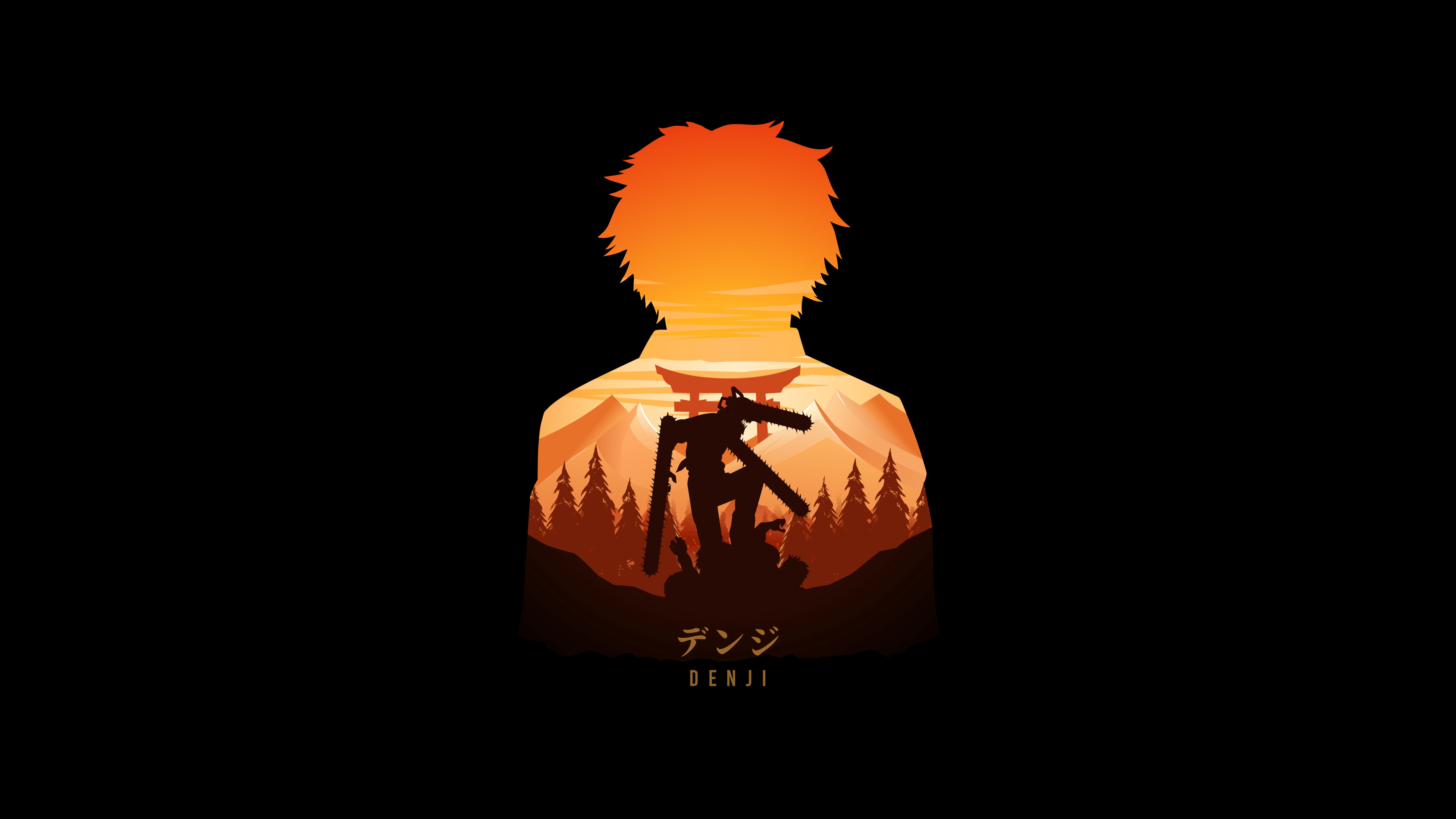 5120x2880 Denji Wallpaper 4K, Illustration, AMOLED