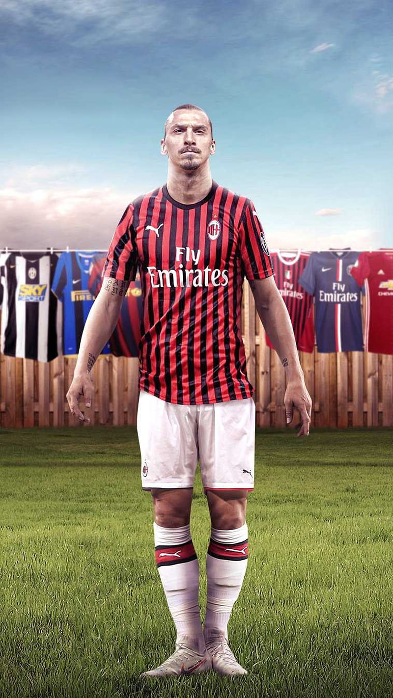 800x1422 Zlatan, ac milan, football, football, ibrahimovic, jersey, milan, serie a, soccer, HD phone wallpaper