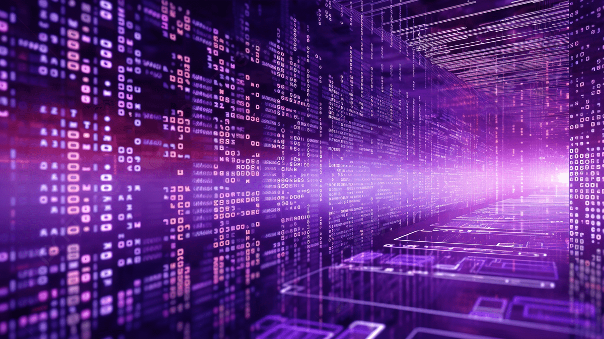 1200x673 3D Rendering Of Abstract Purple Coding Background With Mock Up And Big Data Illuminating The Concept Of Programming, Coding, Coding Background, Program Background Image And Wallpaper for Free Download