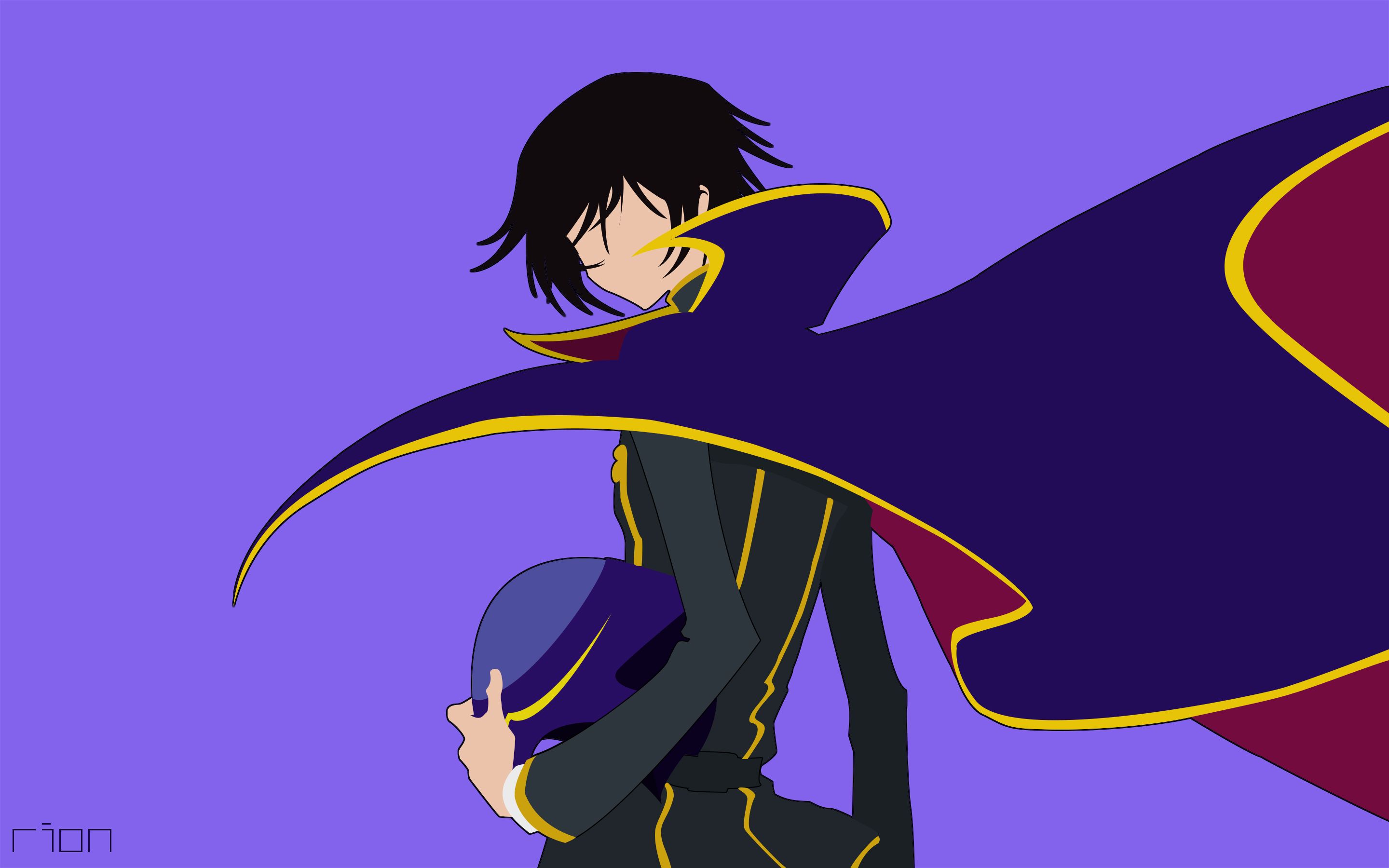 2880x1800 Phone wallpaper: Purple, Minimalist, Anime, Code Geass, Lelouch Lamperouge, Violet 993391