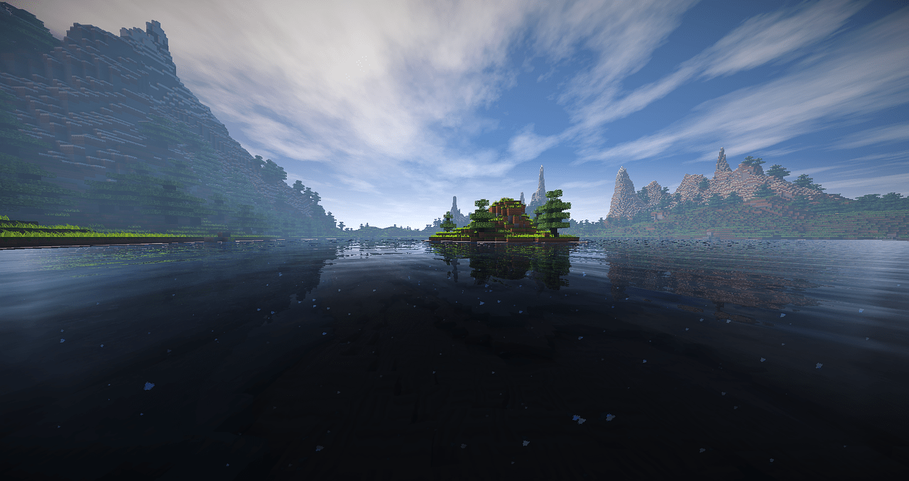 1280x678 Download Minecraft Landscape Water. Royalty Free Stock Illustration Image
