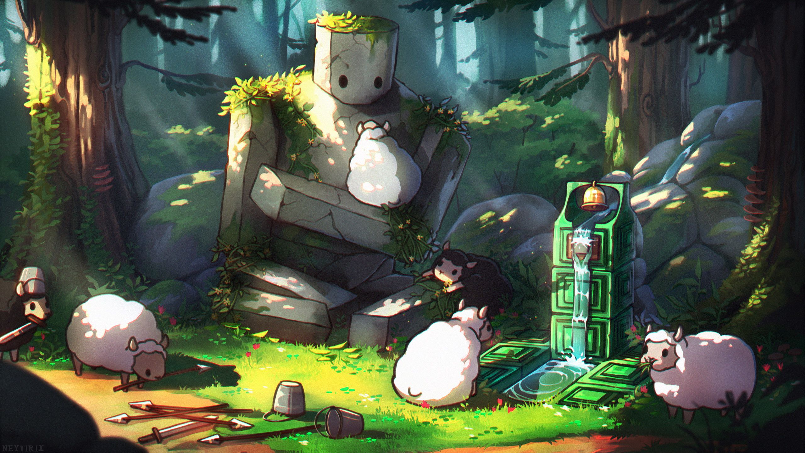 2560x1440 Free Water Sheep (Minecraft) 4K Wallpaper & Desktop HD Background for PC