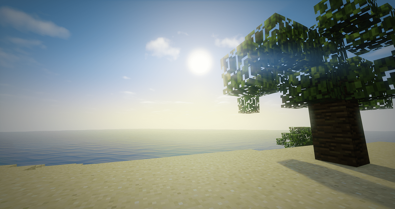1280x678 Download free photo of Minecraft, wallpaper, background, background image, beach
