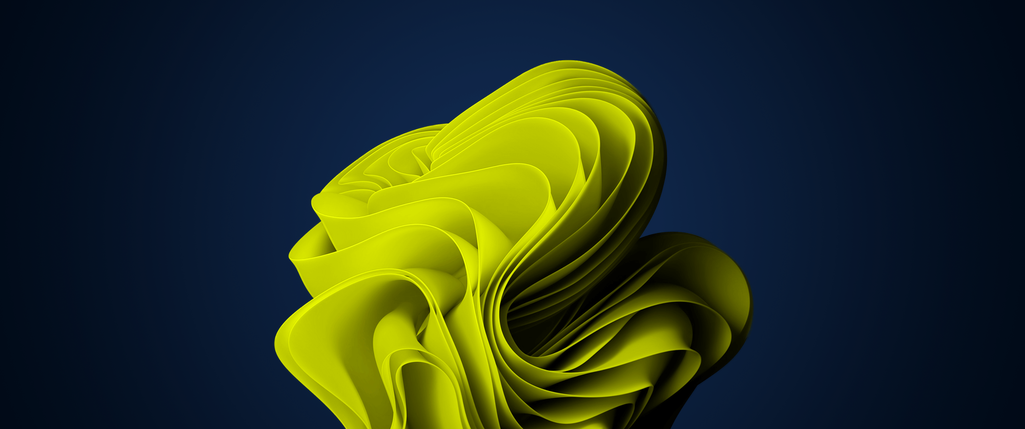 3440x1440 Windows 11 Yellow Wallpaper