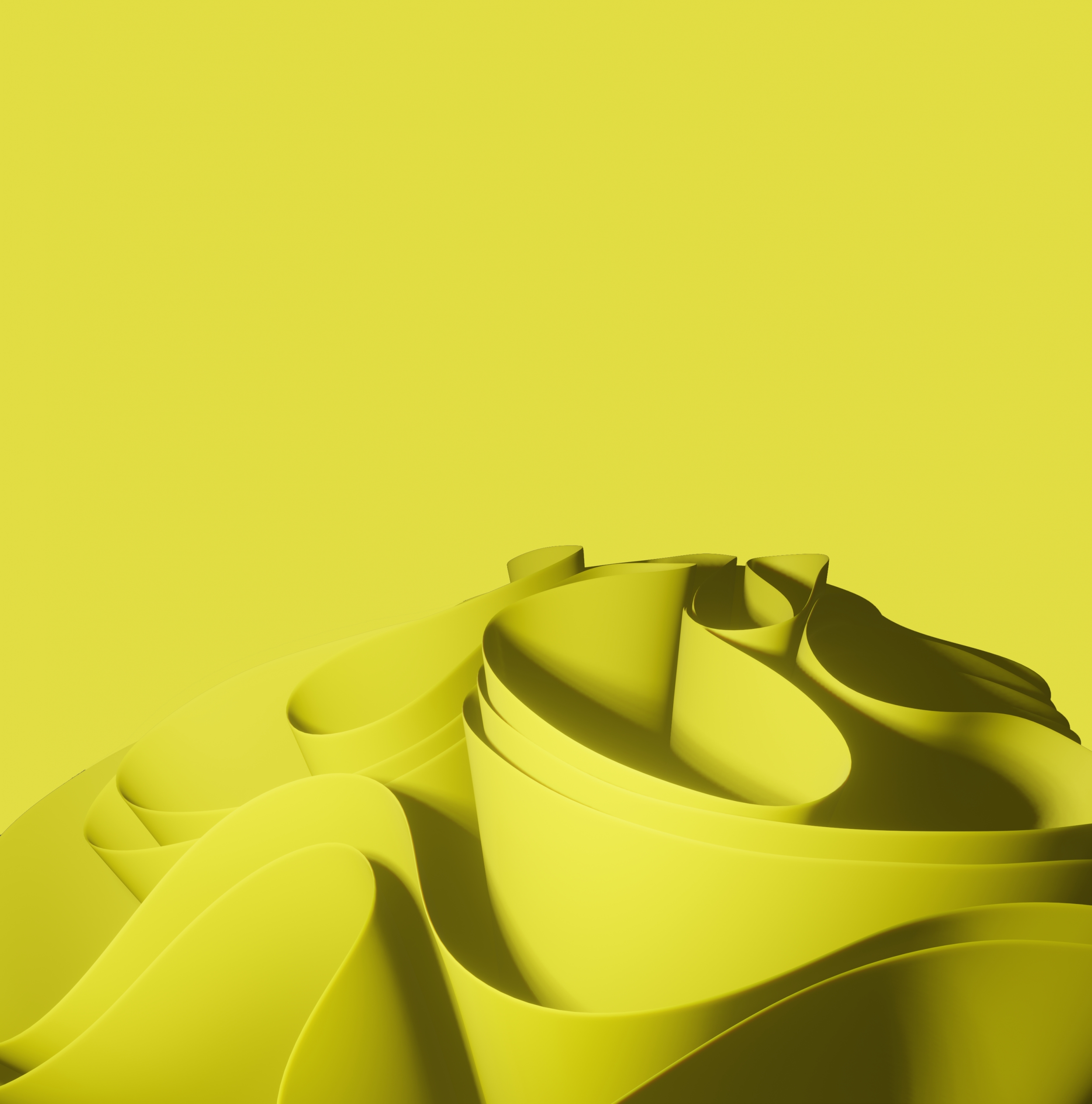 2500x2528 Windows 11 Inspired Wallpaper In Yellow