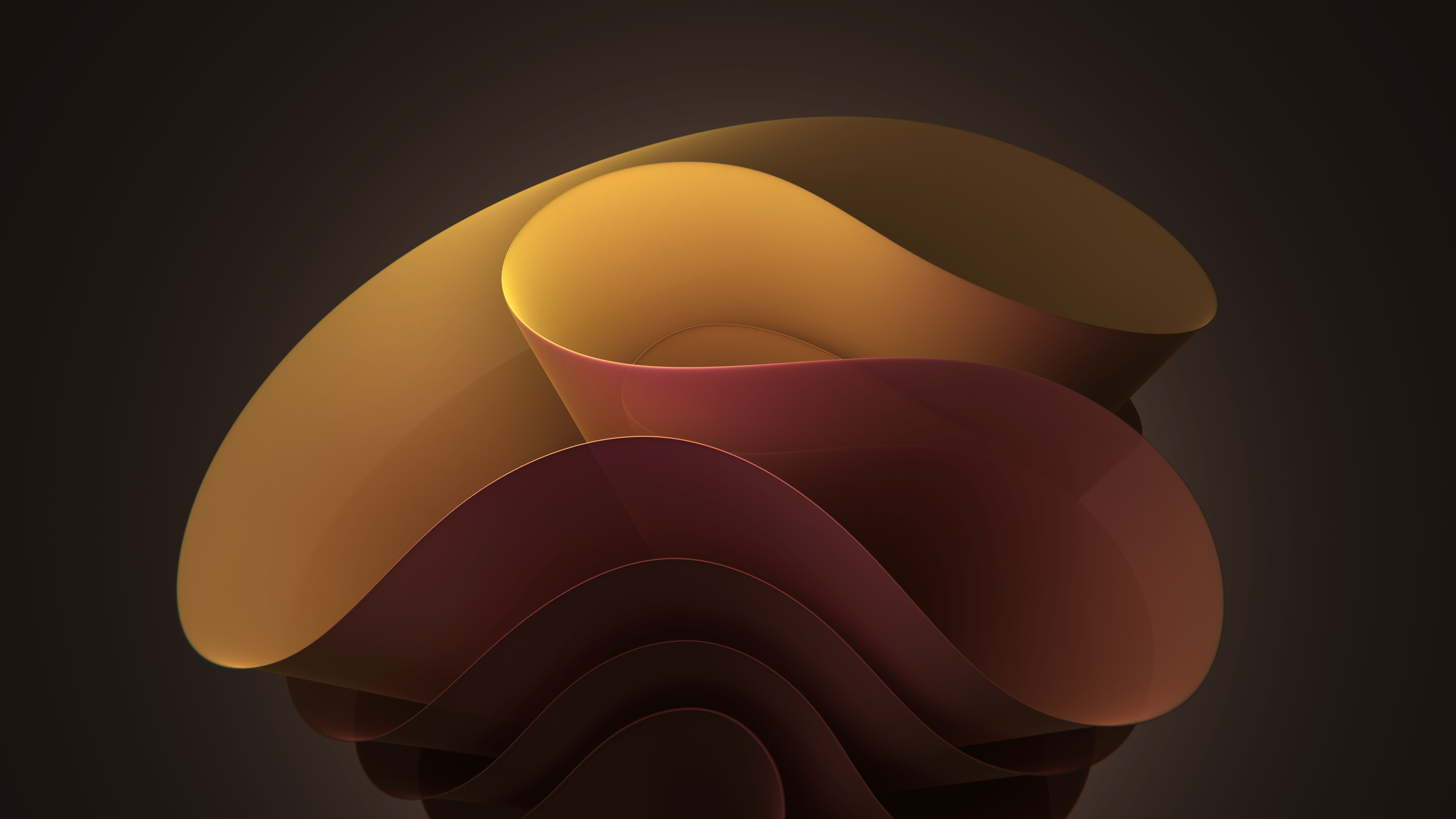 5120x2880 Windows 11 Yellow Wallpaper