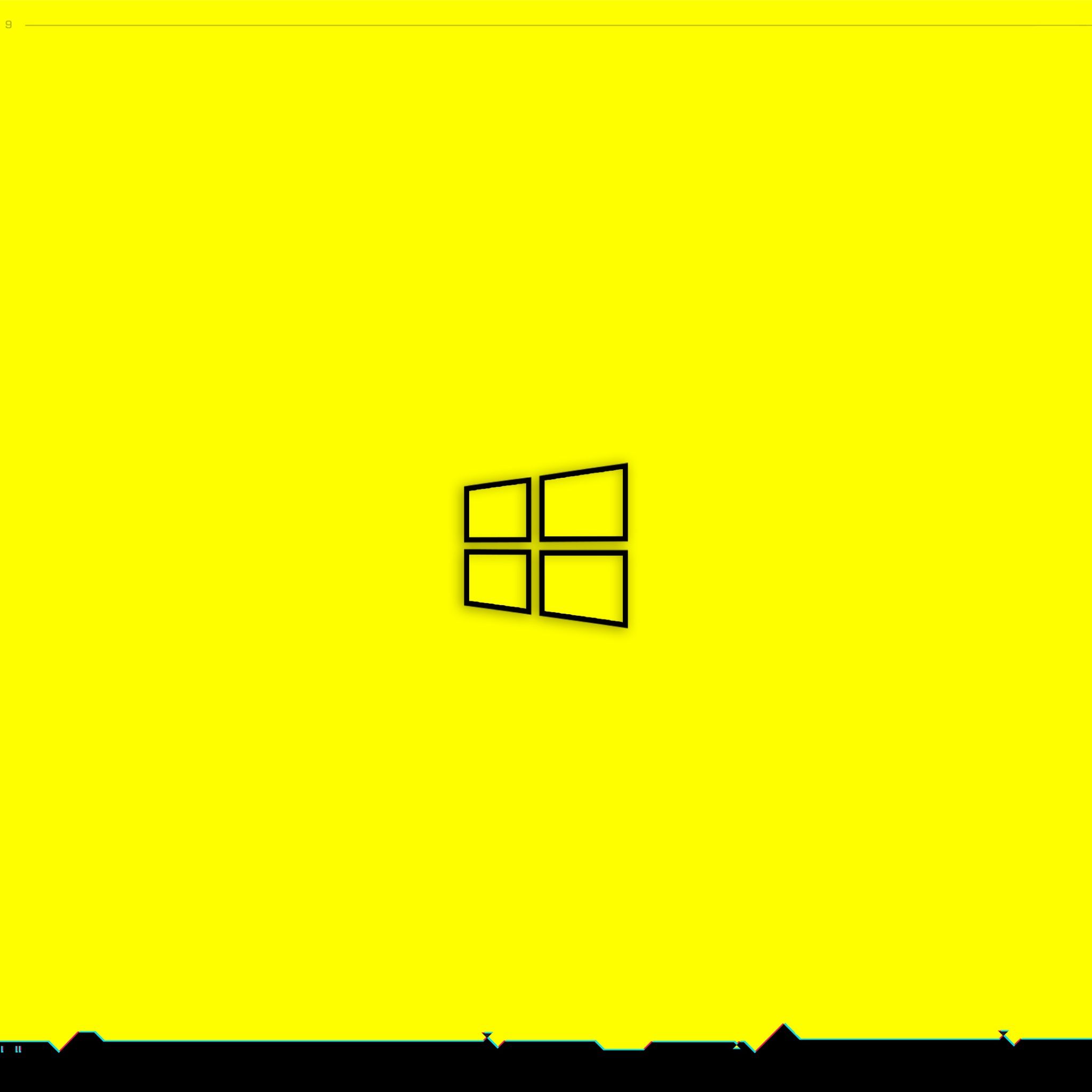 2048x2048 Windows 10 Wallpaper 4K, Cyberpunk Yellow background