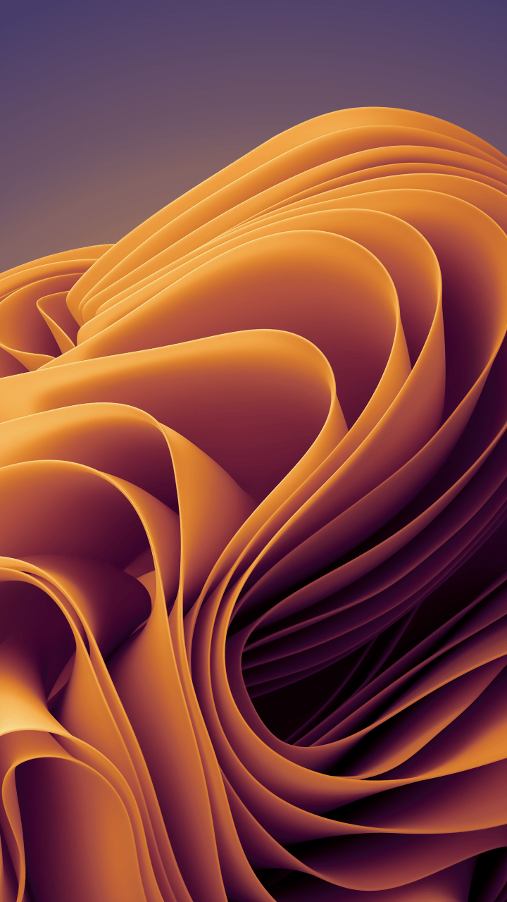 720x1280 Windows 11 Sunset Orange Dark Mode 4K Wallpaper