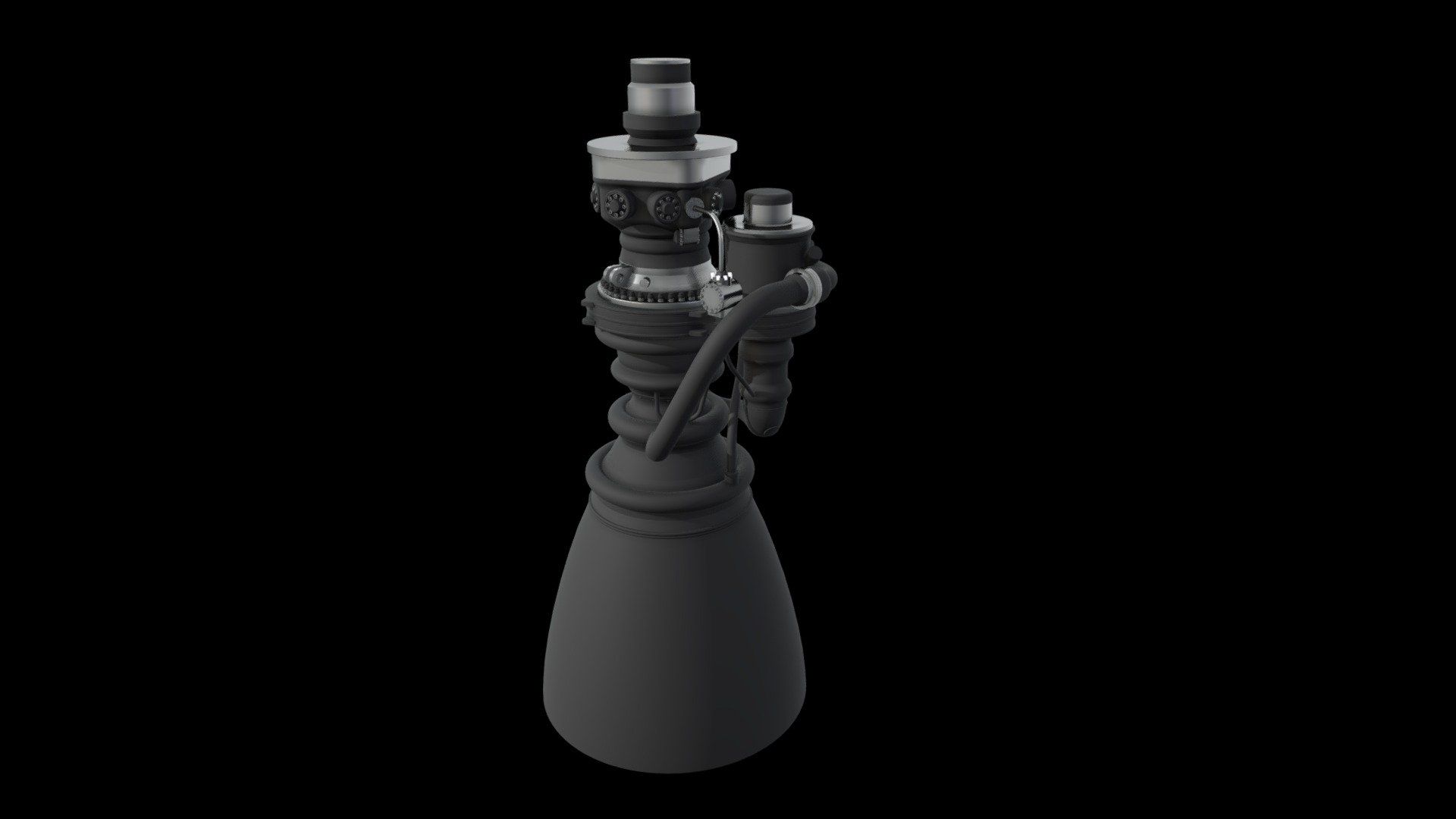 1920x1080 SpaceX Starship Raptor 3 engine Free 3D model by VoitAa [2d3918a]
