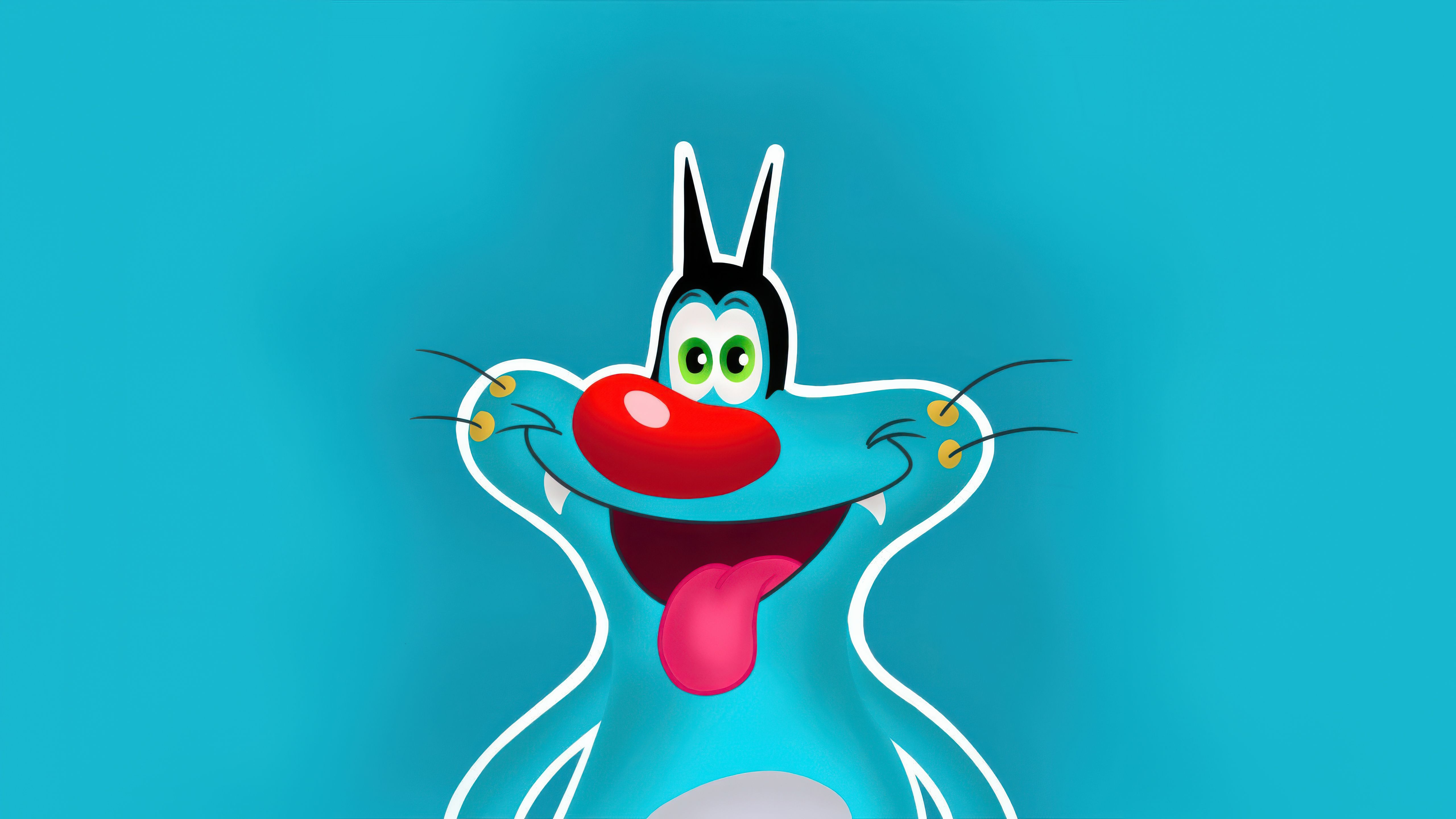 5120x2880 Oggy Smiling Minimalism Wallpaper, HD Cartoons Wallpaper, 4k Wallpaper , Image, Background, Photos and Picture