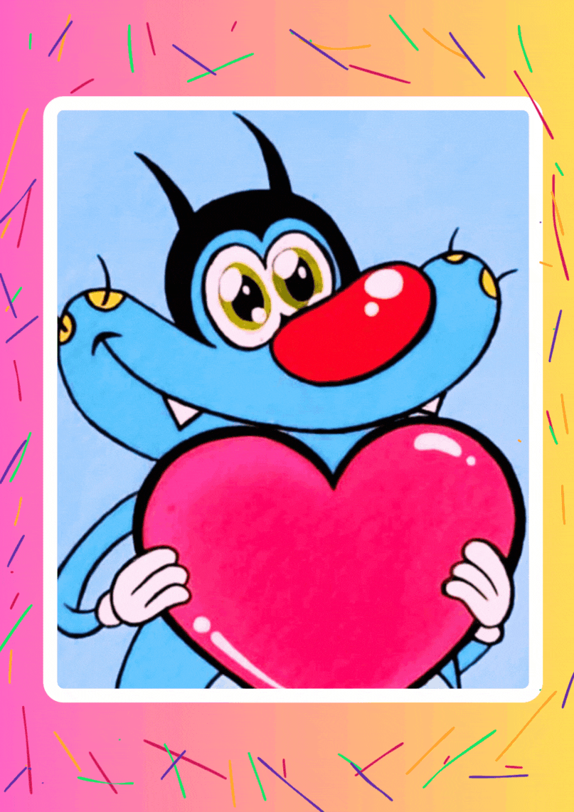807x1141 Cute oggy is wishing you a happy happy happy birthday