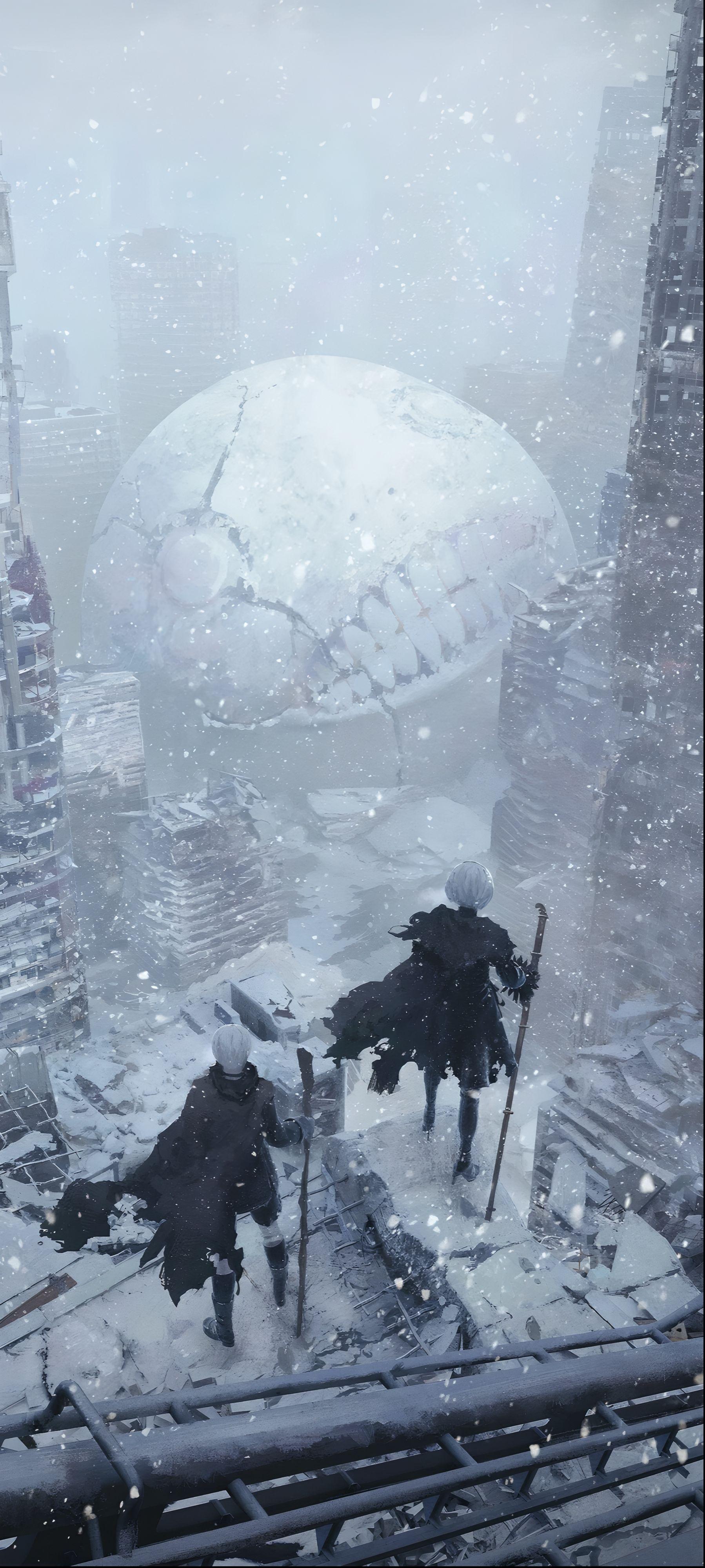 1798x4000 NieR automata phone aspect ratio wallpaper
