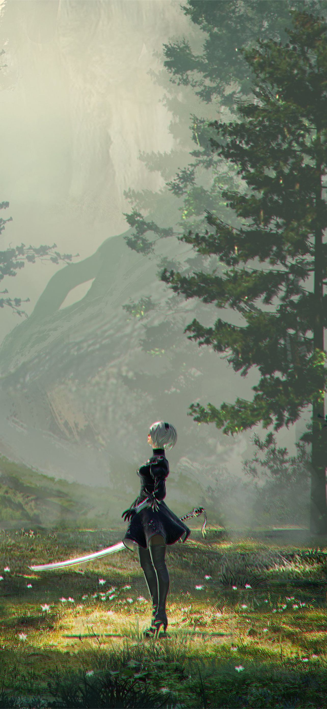 1284x2778 NieR Automata 2B iPhone Wallpaper Free Download