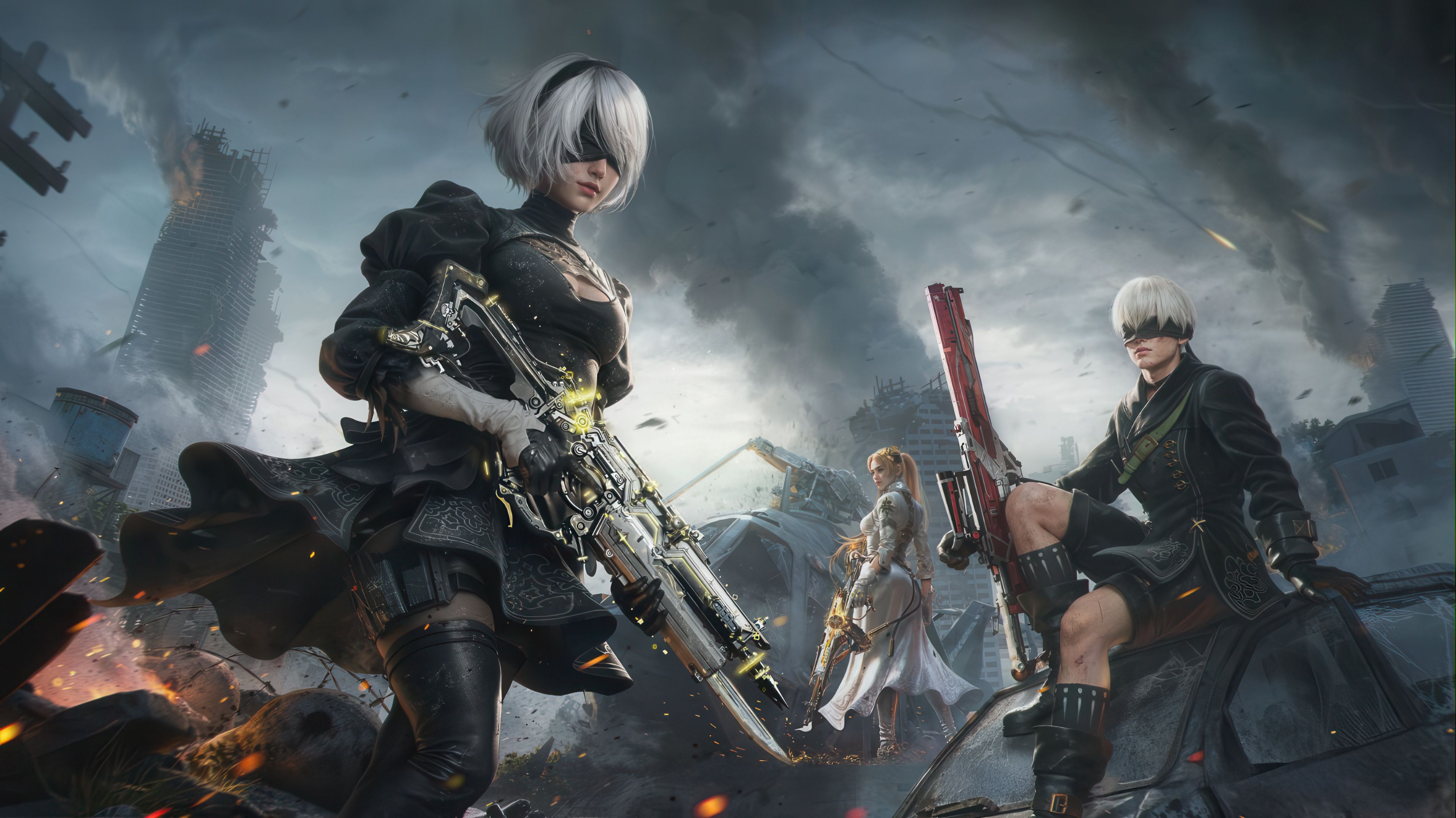 3840x2158 Call Of Duty Mobile X Nier Automata Game Wallpaper, HD Games Wallpaper, 4k Wallpaper, Image, Background, Photos and Picture