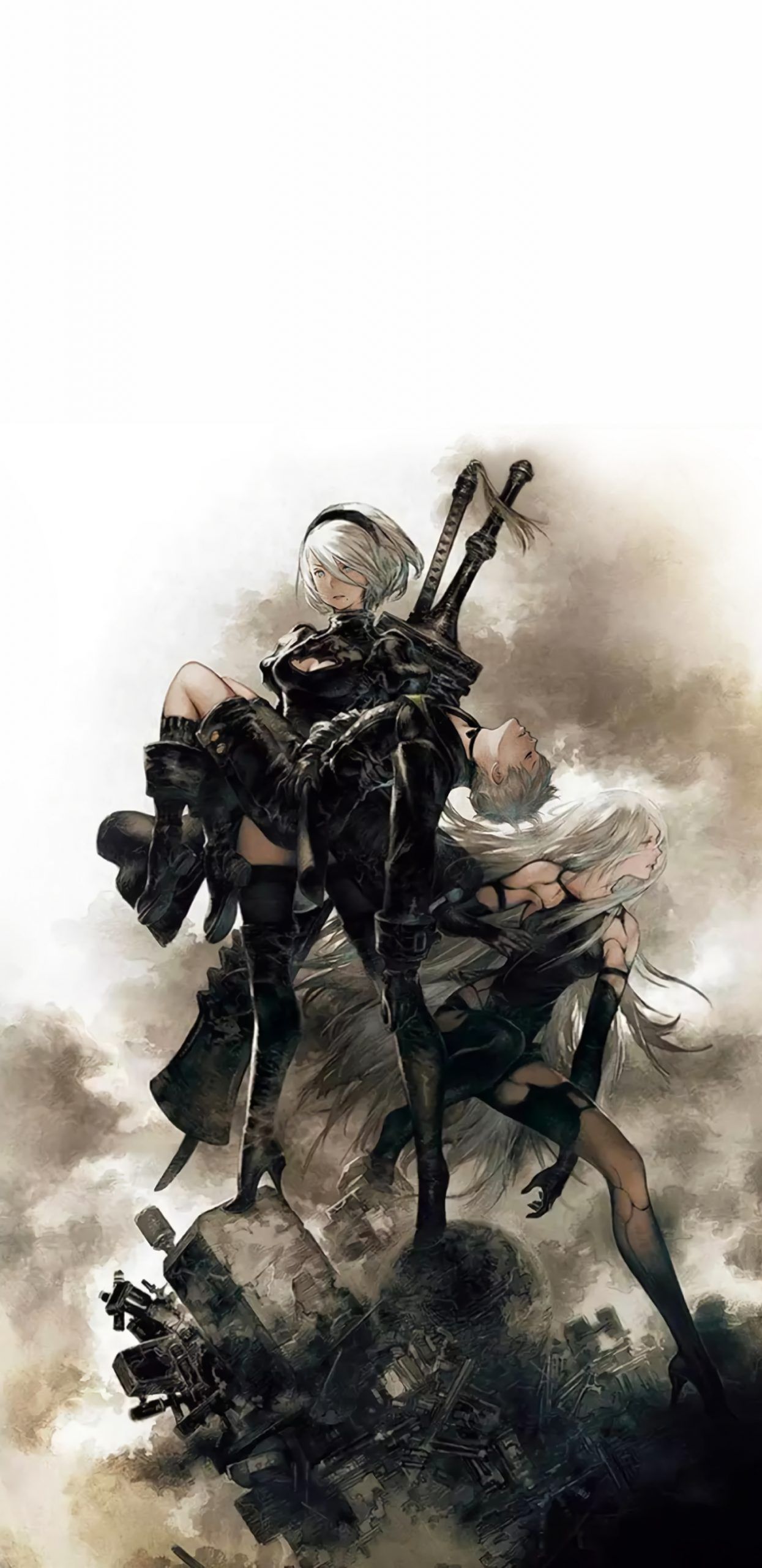 1245x2560 Nier Automata YoRHa Edition Wallpaper with Monocle