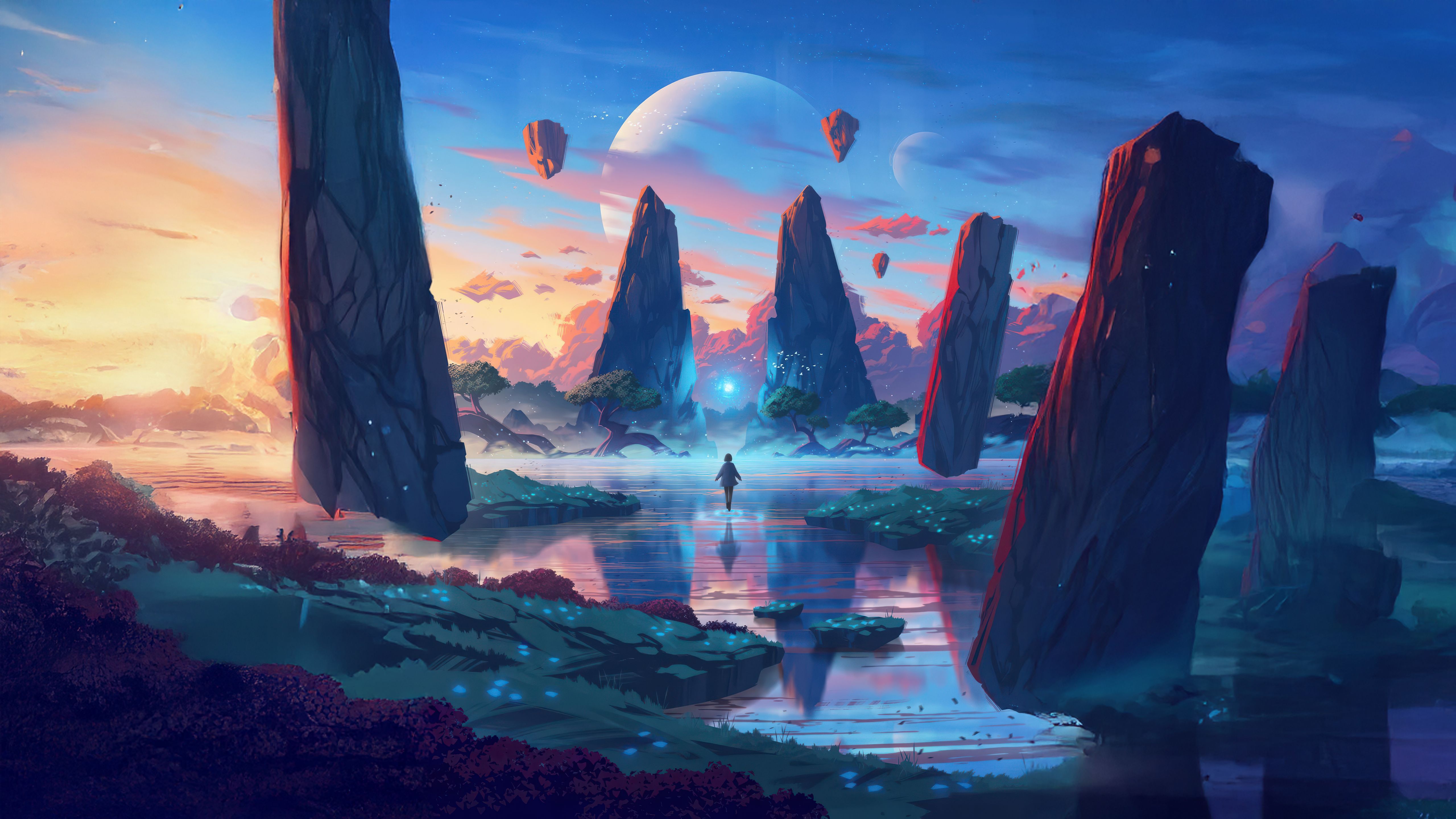 5120x2880 Fantasy Planet Paradise Adventure Wallpaper, HD Artist Wallpaper, 4k Wallpaper, Image, Background, Photos and Picture