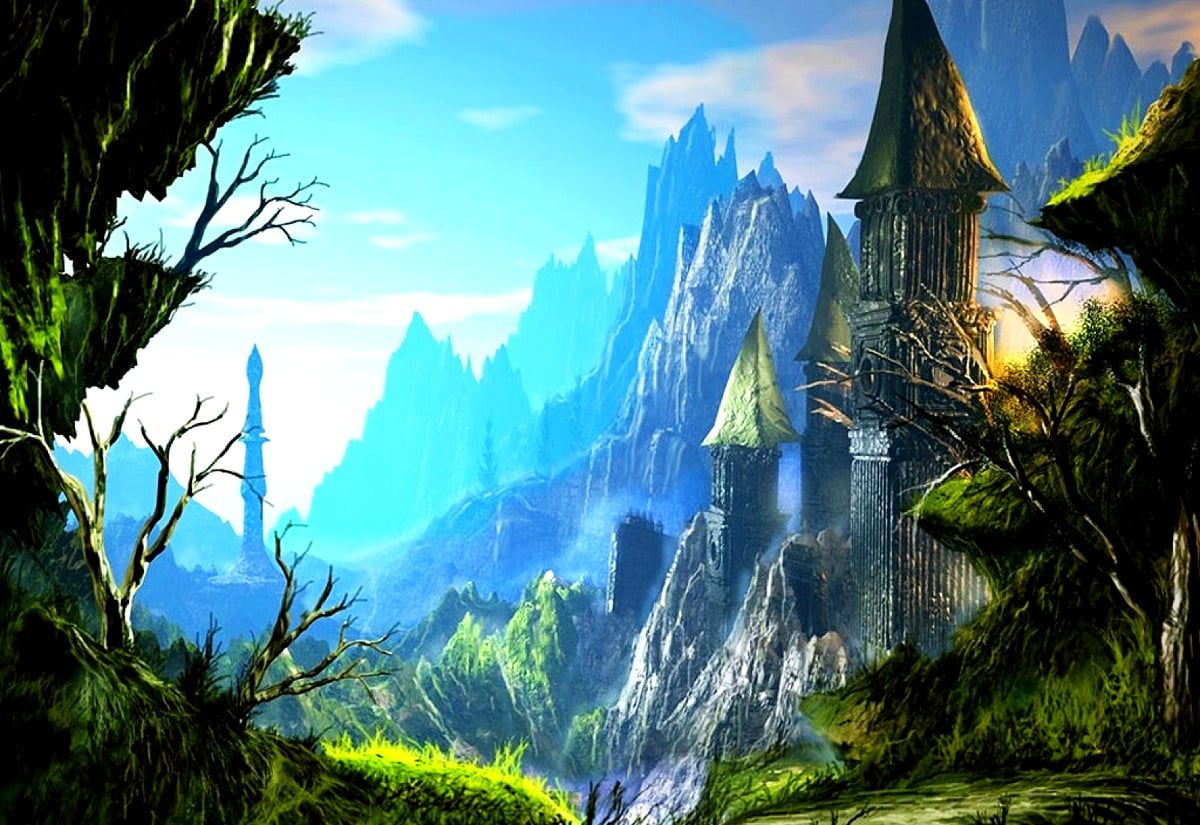 1200x825 Fantasy, Nature, Mountains wallpaper. FREE Download background