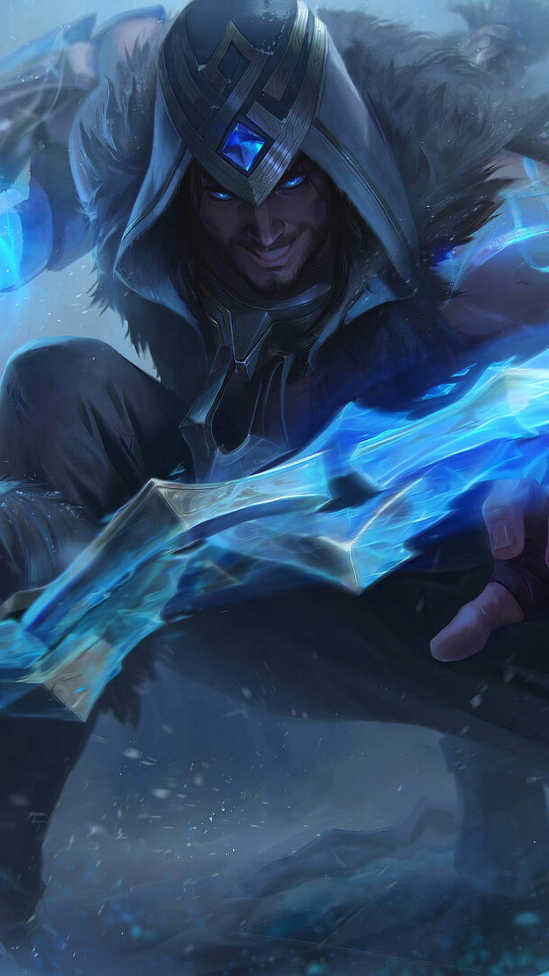 800x1422 Warrior Blue Sword, blue, ice, sword, warrior, HD phone wallpaper