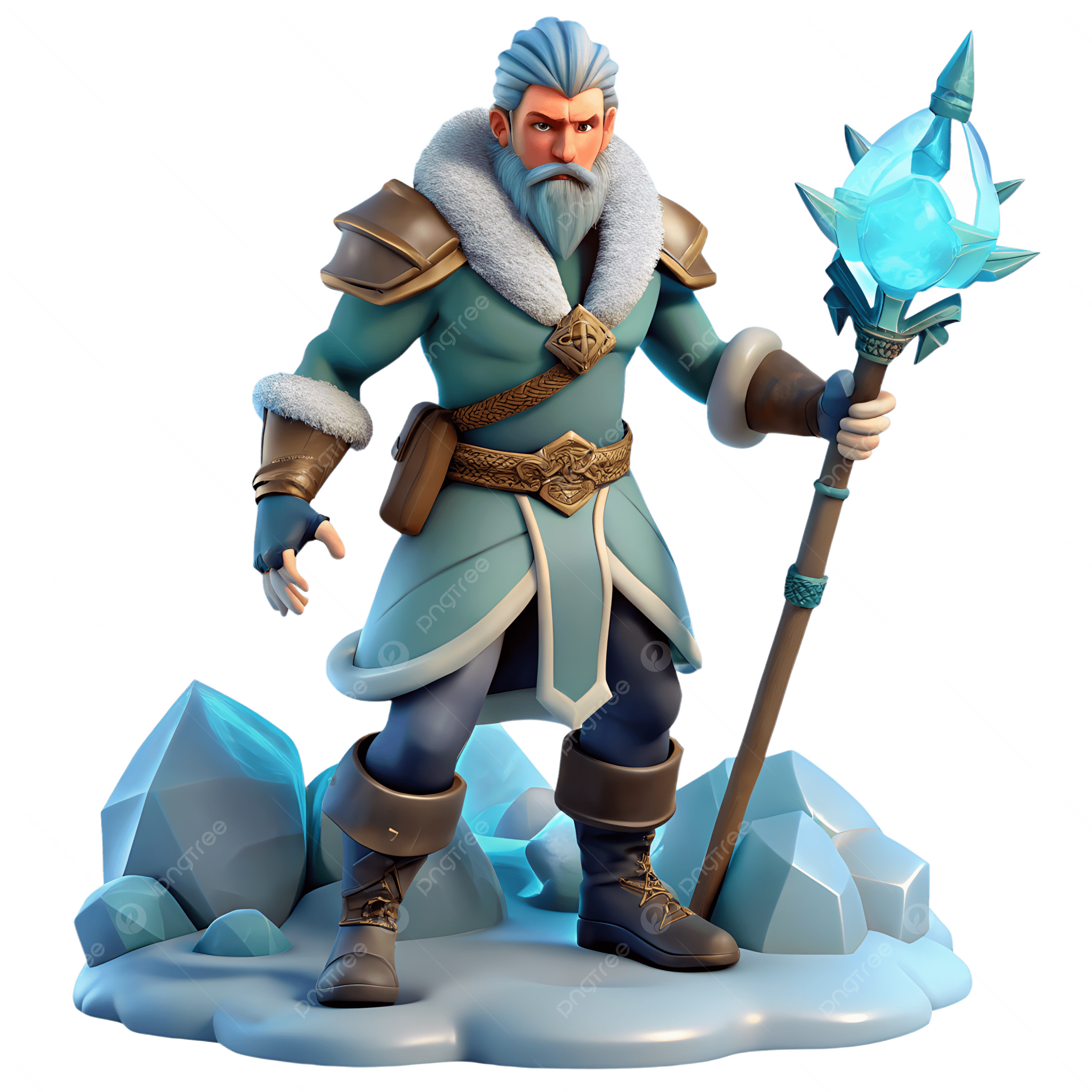 2500x2500 A Warrior Wielding An Enchanted Ice Staff In Blizzard, Warrior, Enchanted, Blizzard PNG Transparent Image and Clipart for Free Download