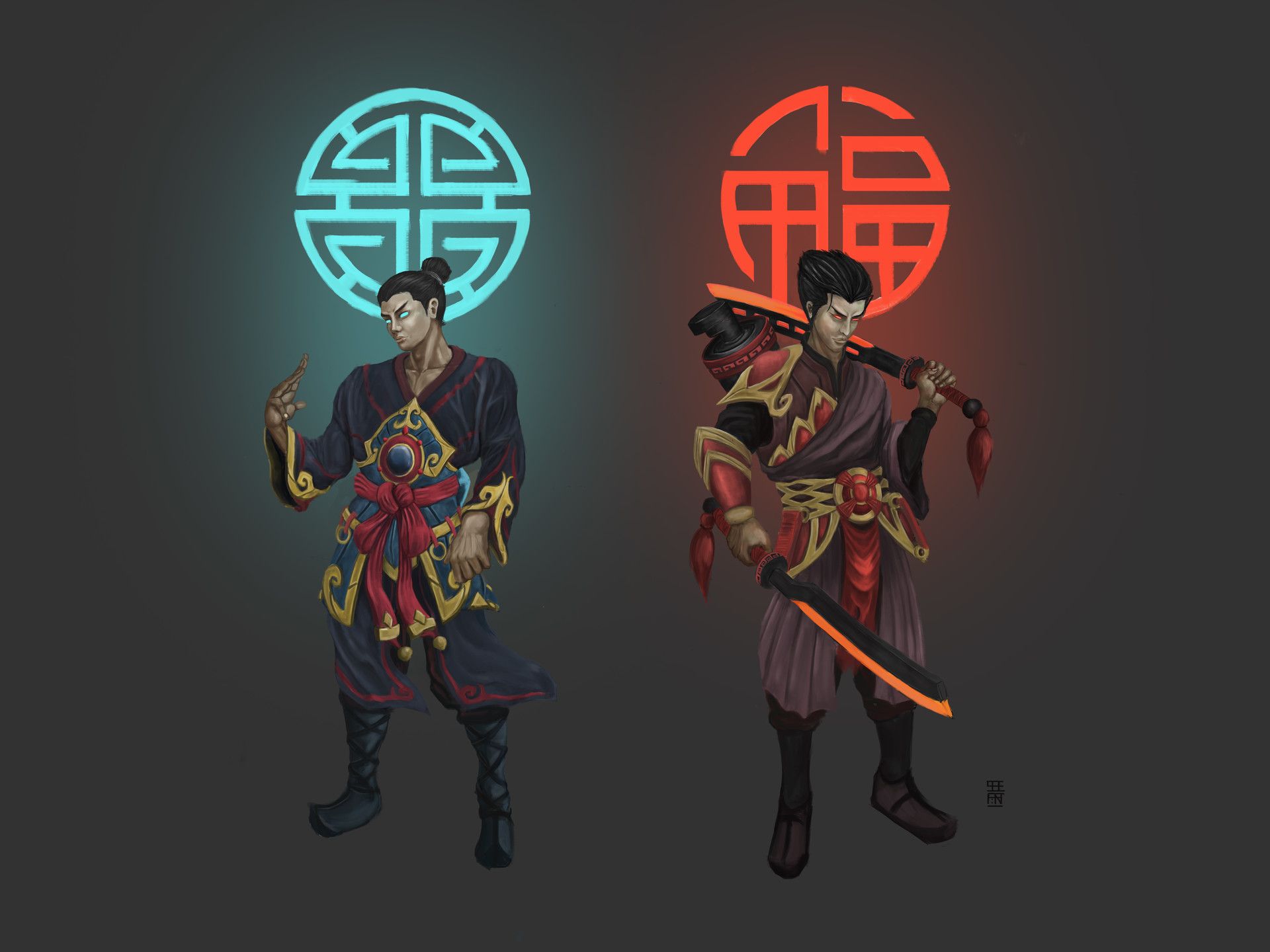 1920x1440 Ice and Fire Warrior