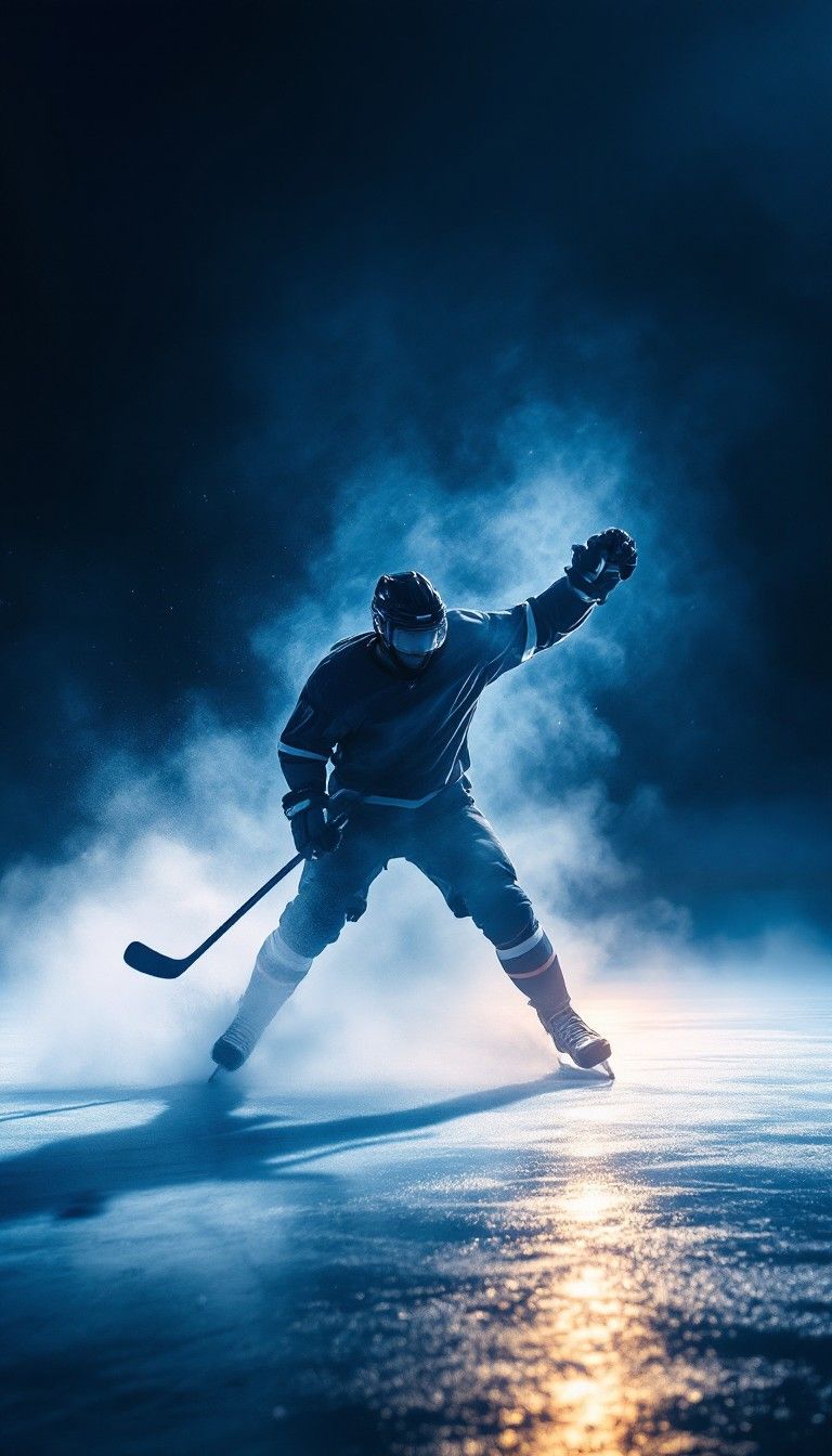 768x1344 Download Ice Warrior Rising Image, Athlete, Silhouette