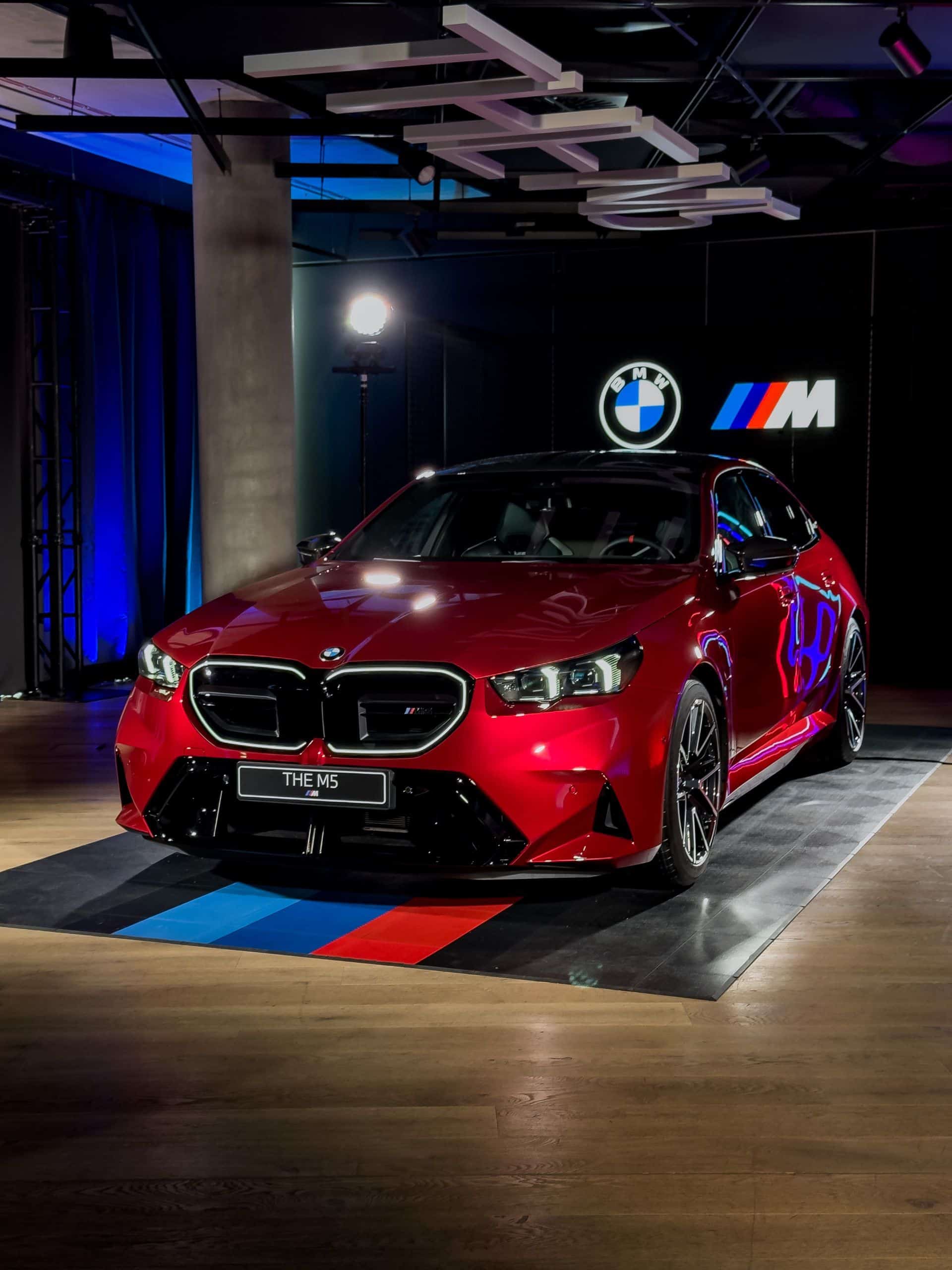 1920x2560 BMW M5 Flaunts Fire Red Paint And Carbon Upgrades