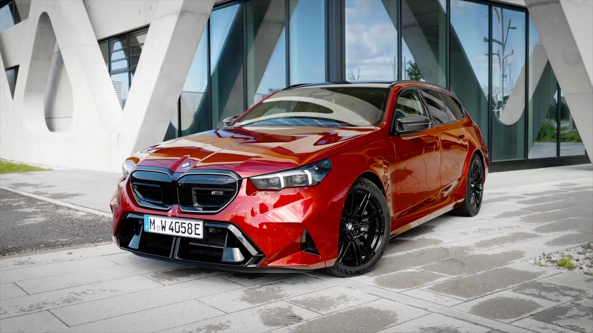 1920x1080 The All New BMW M5 Touring Exterior Design In Fire Red