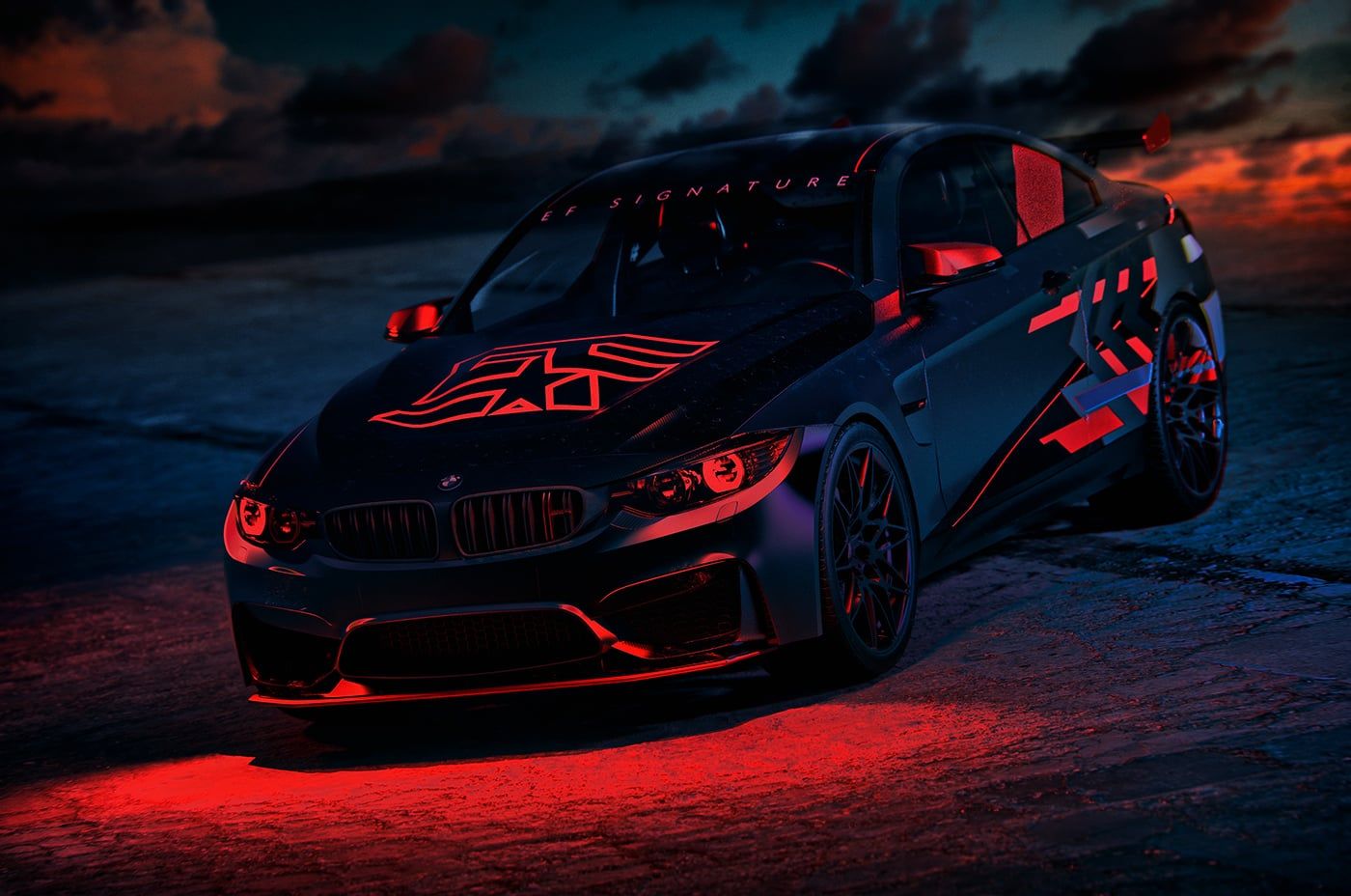 1400x928 BMW M5 with Fluoro Decals [1400x928]