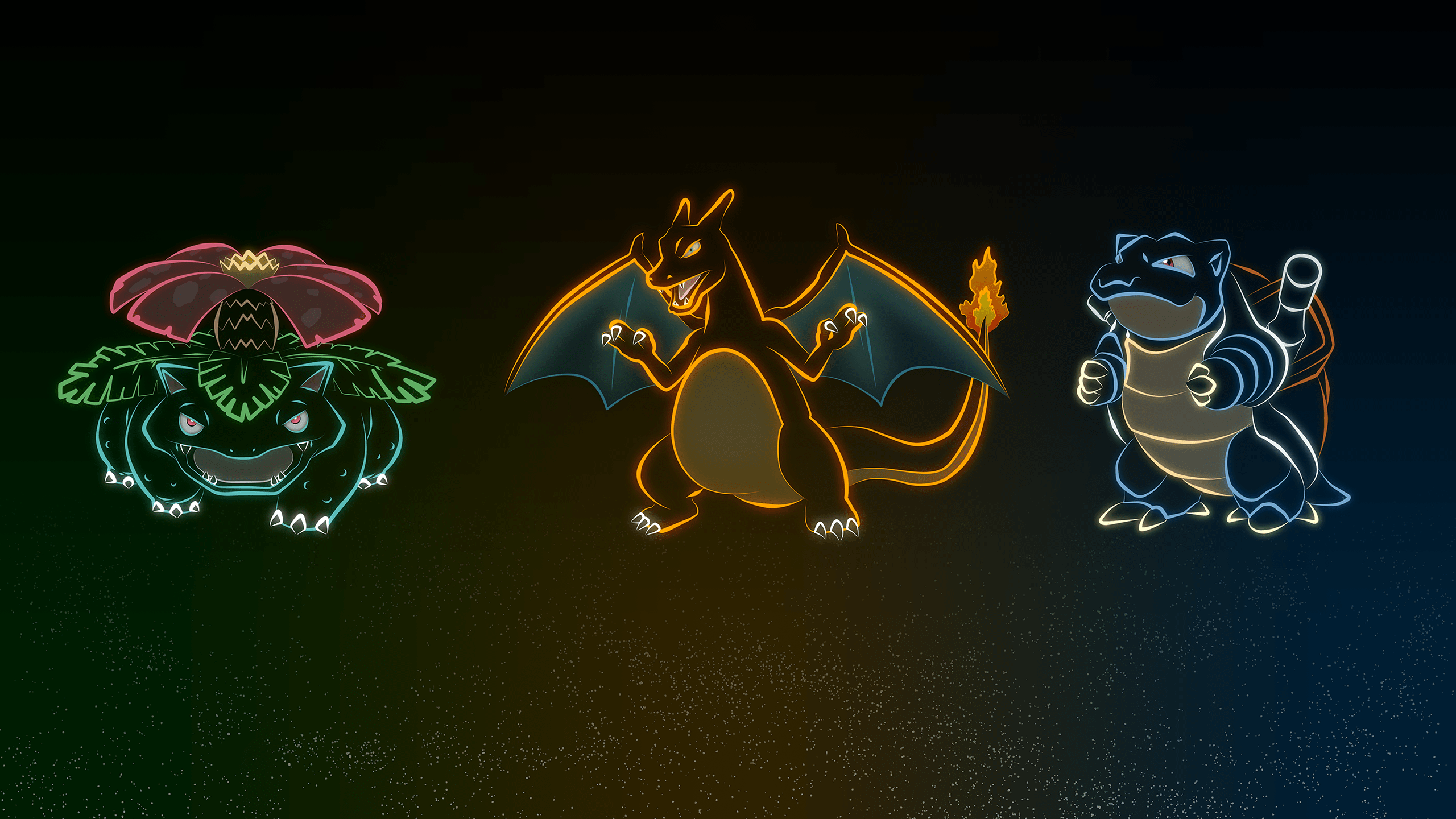 2560x1440 Pokemon Wallpaper In My Neon Lights Art Style